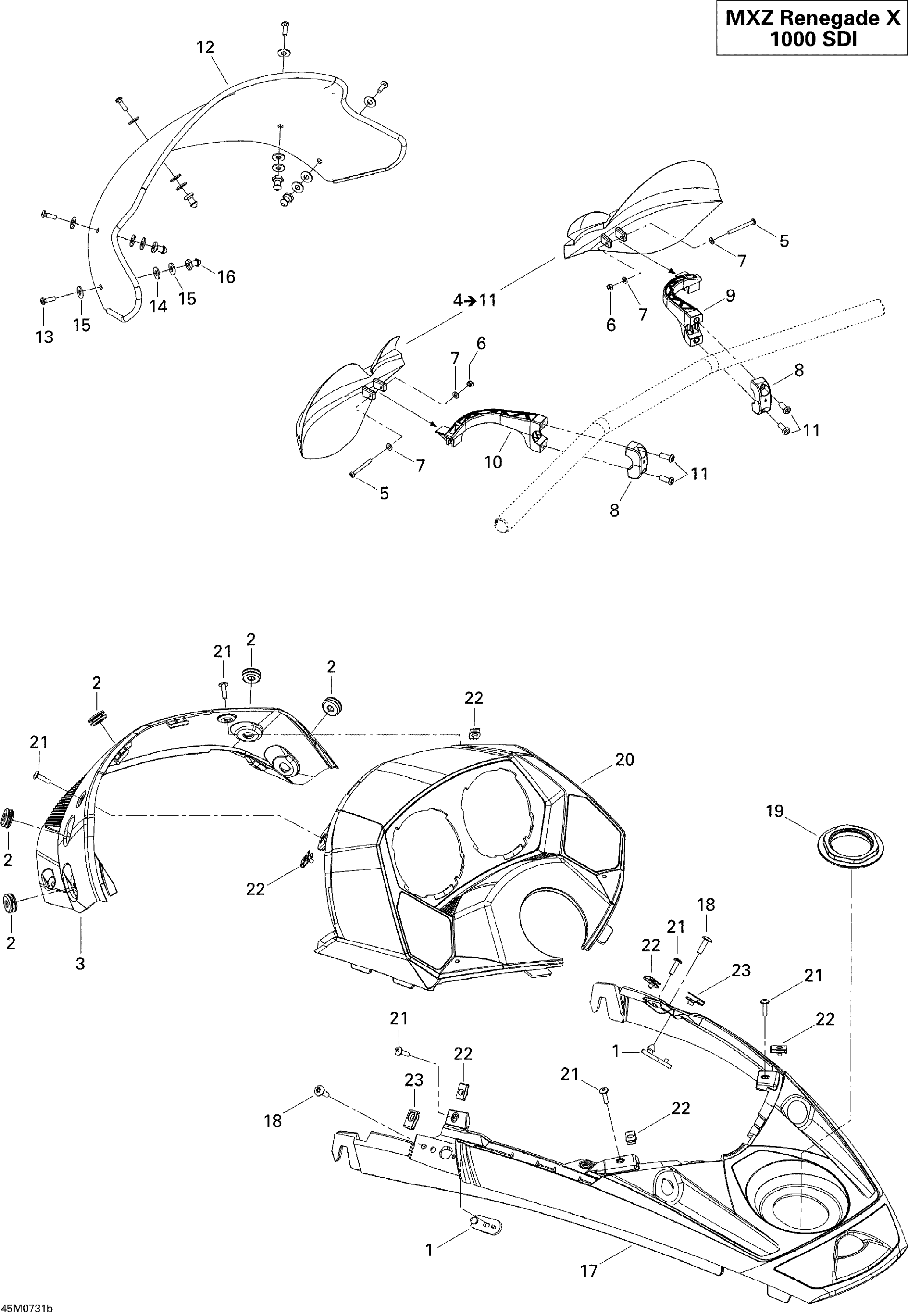 Схема узла: Windshield And Console Renegade X