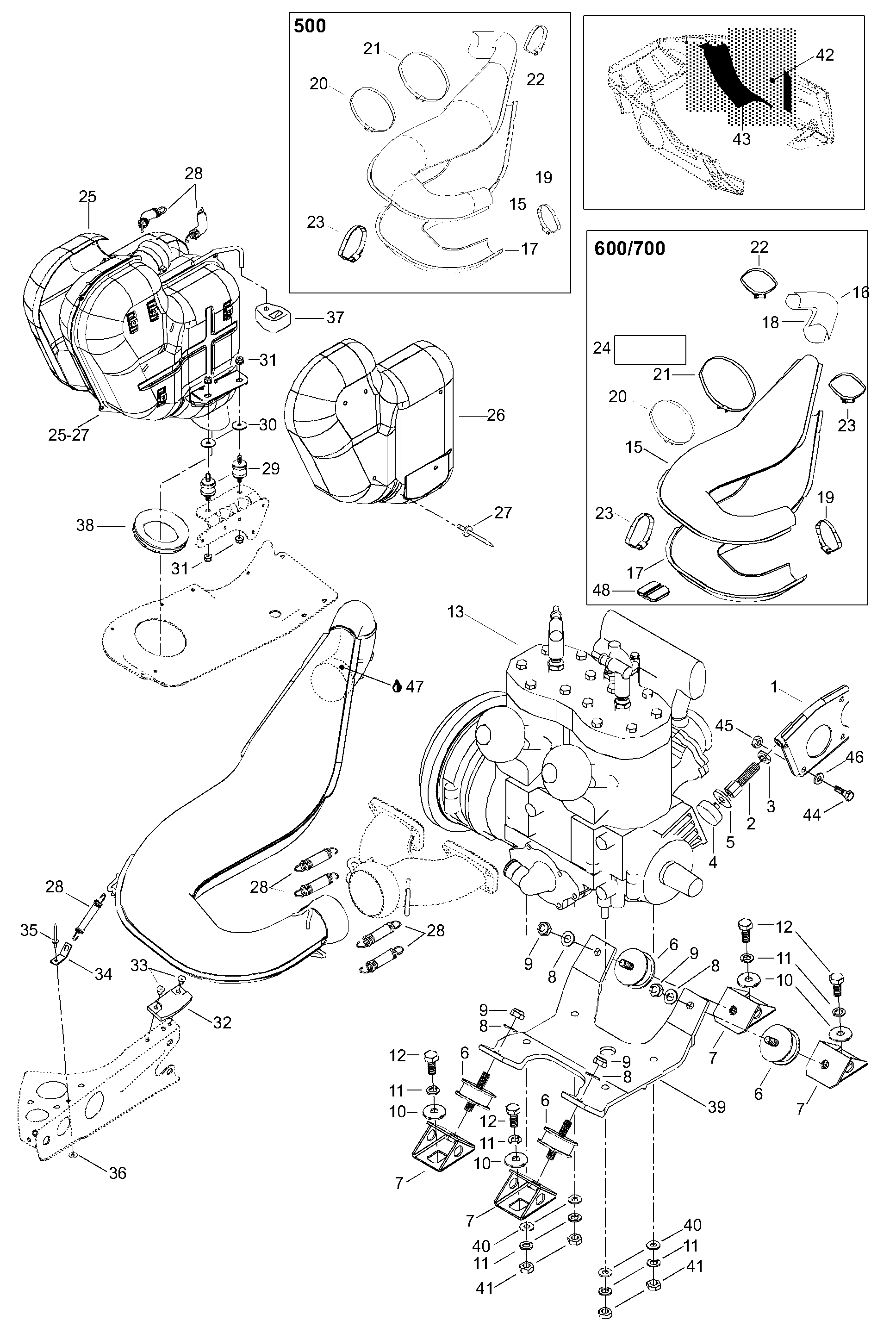 Engine Mount Plate/Muffler