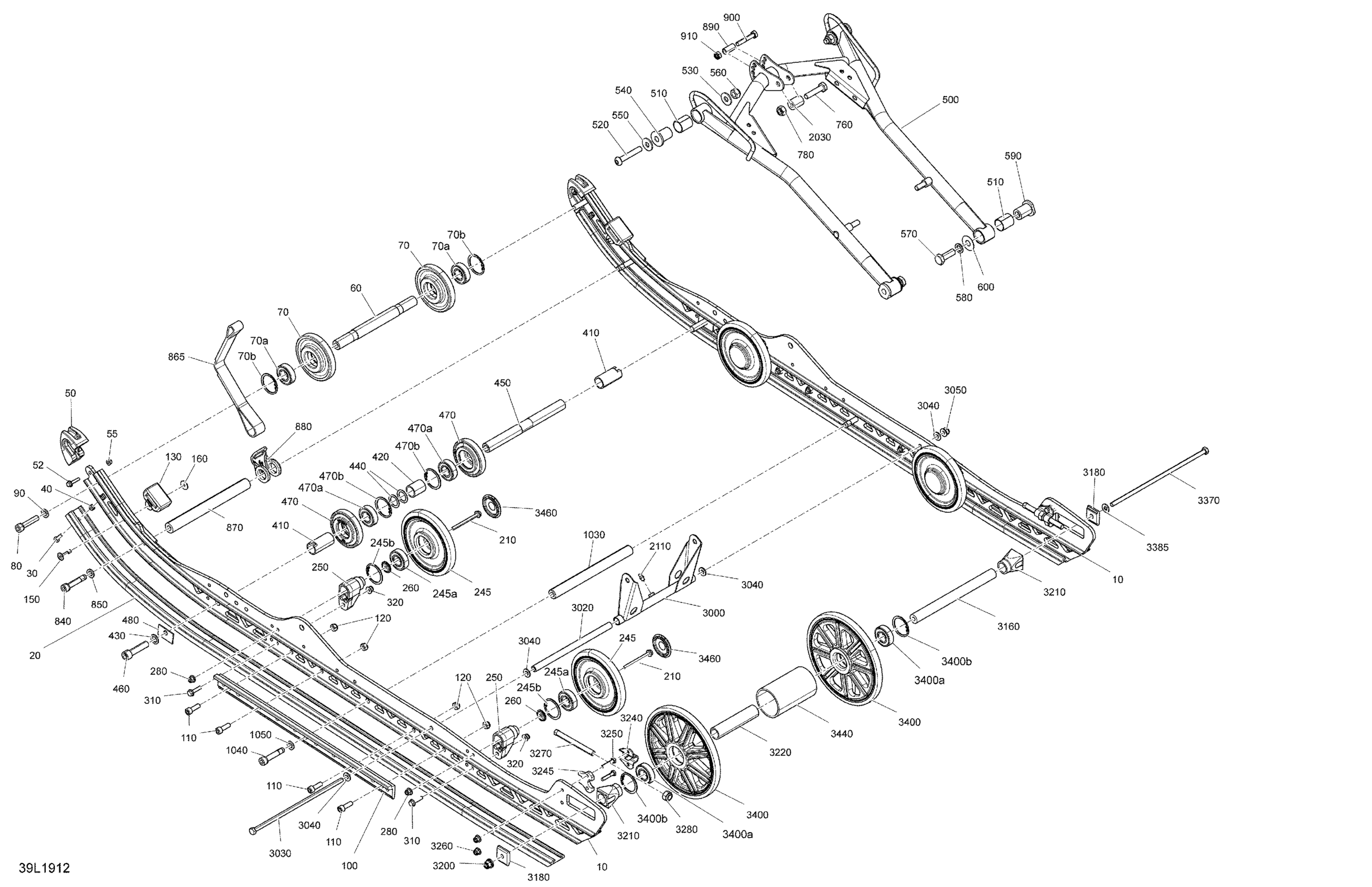 Rear Suspension Shocks BoonDocker - 850 E-TEC Lower Parts