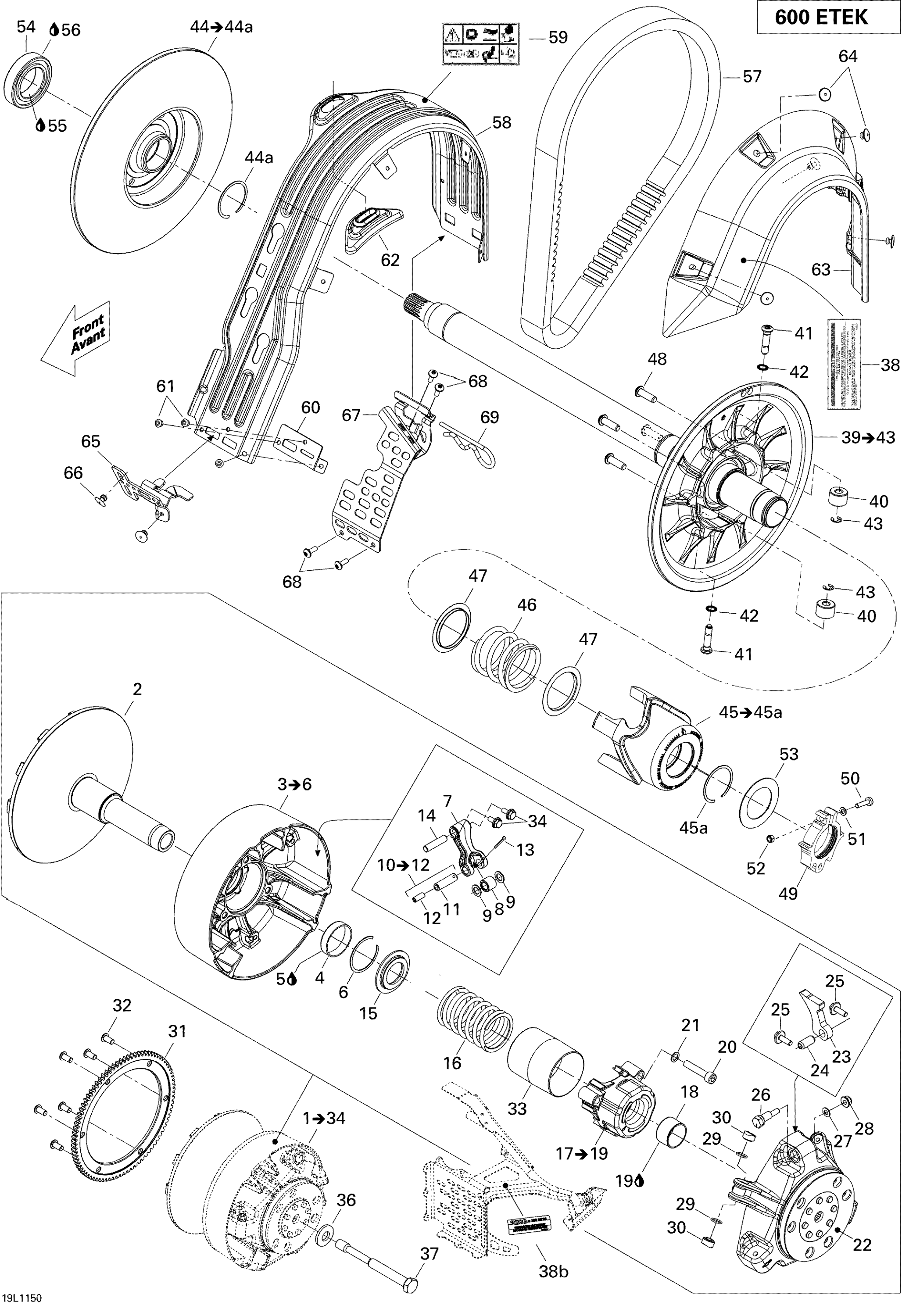 Схема узла: Pulley System 600HO ETEC
