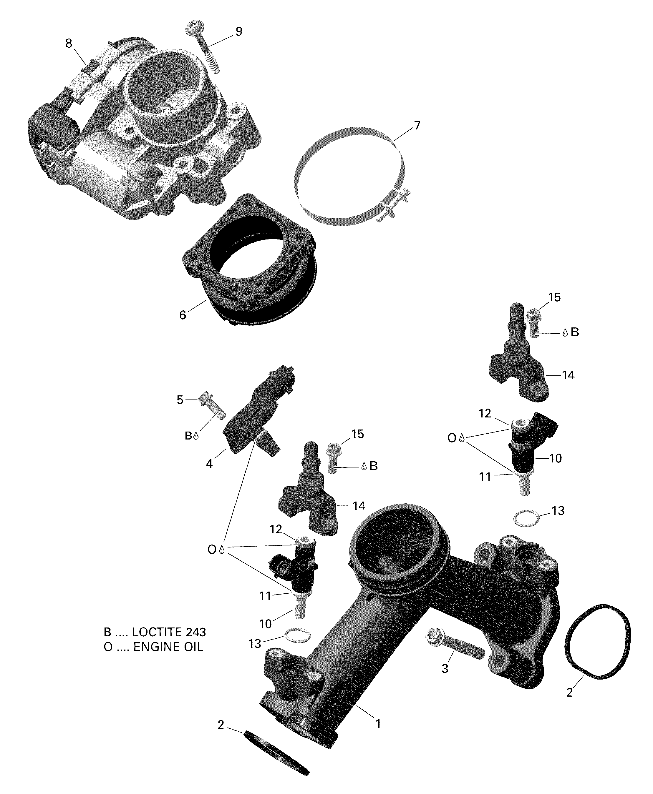 Air Intake Manifold And Throttle Body - 122 - 210