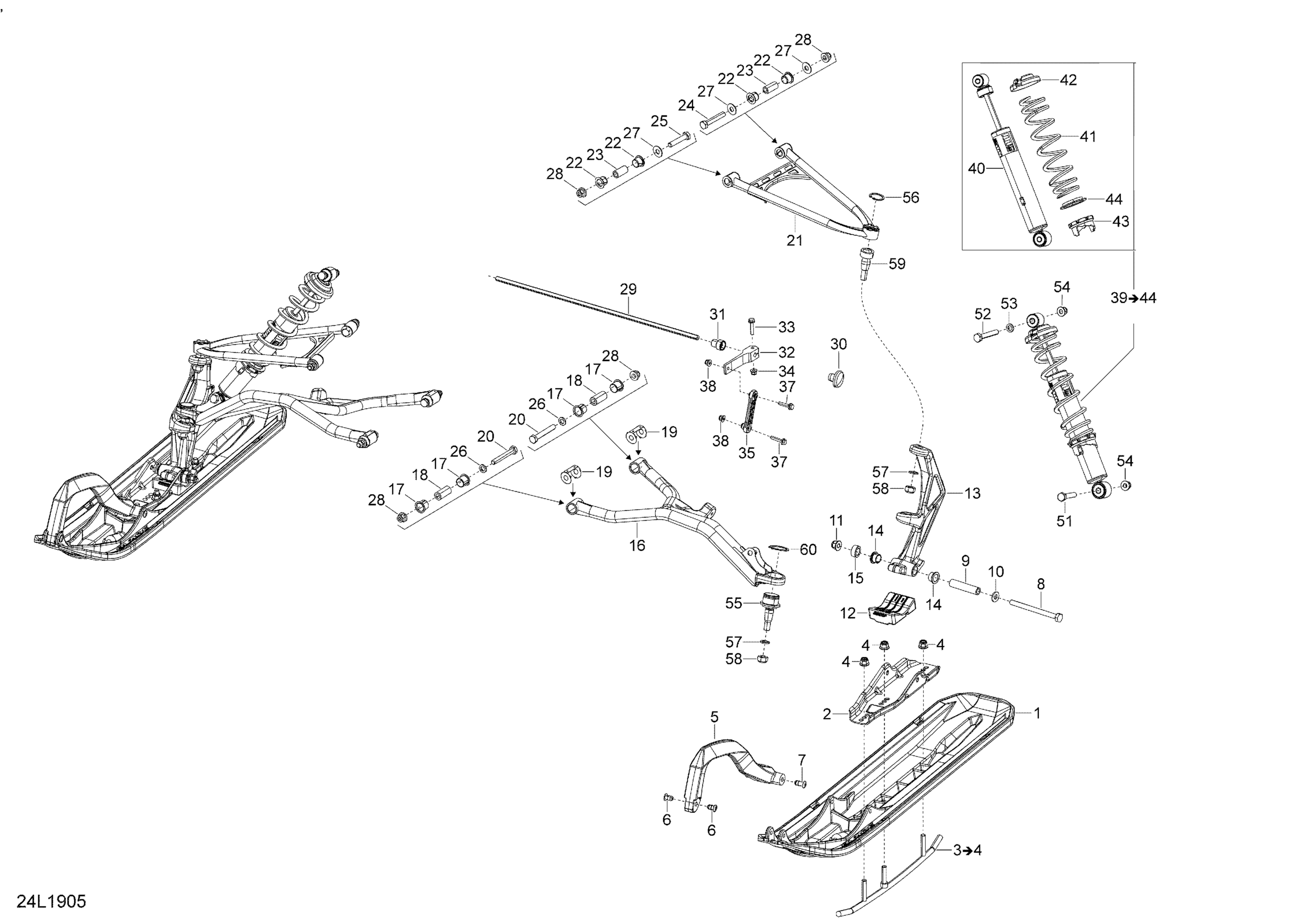 Front Suspension And Ski - Commander - 1200 4-TEC