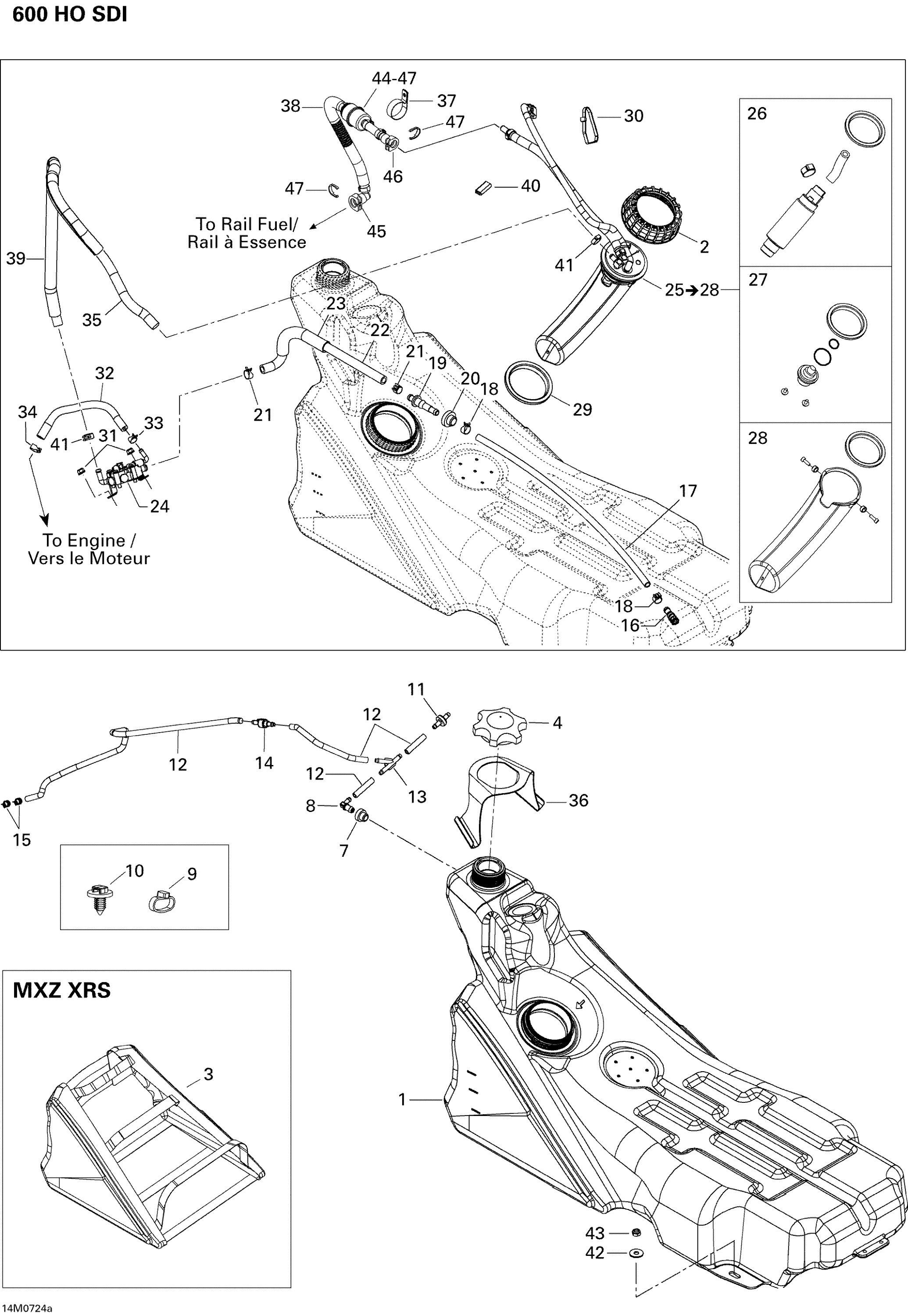 Схема узла: Fuel System 600 HO SDI
