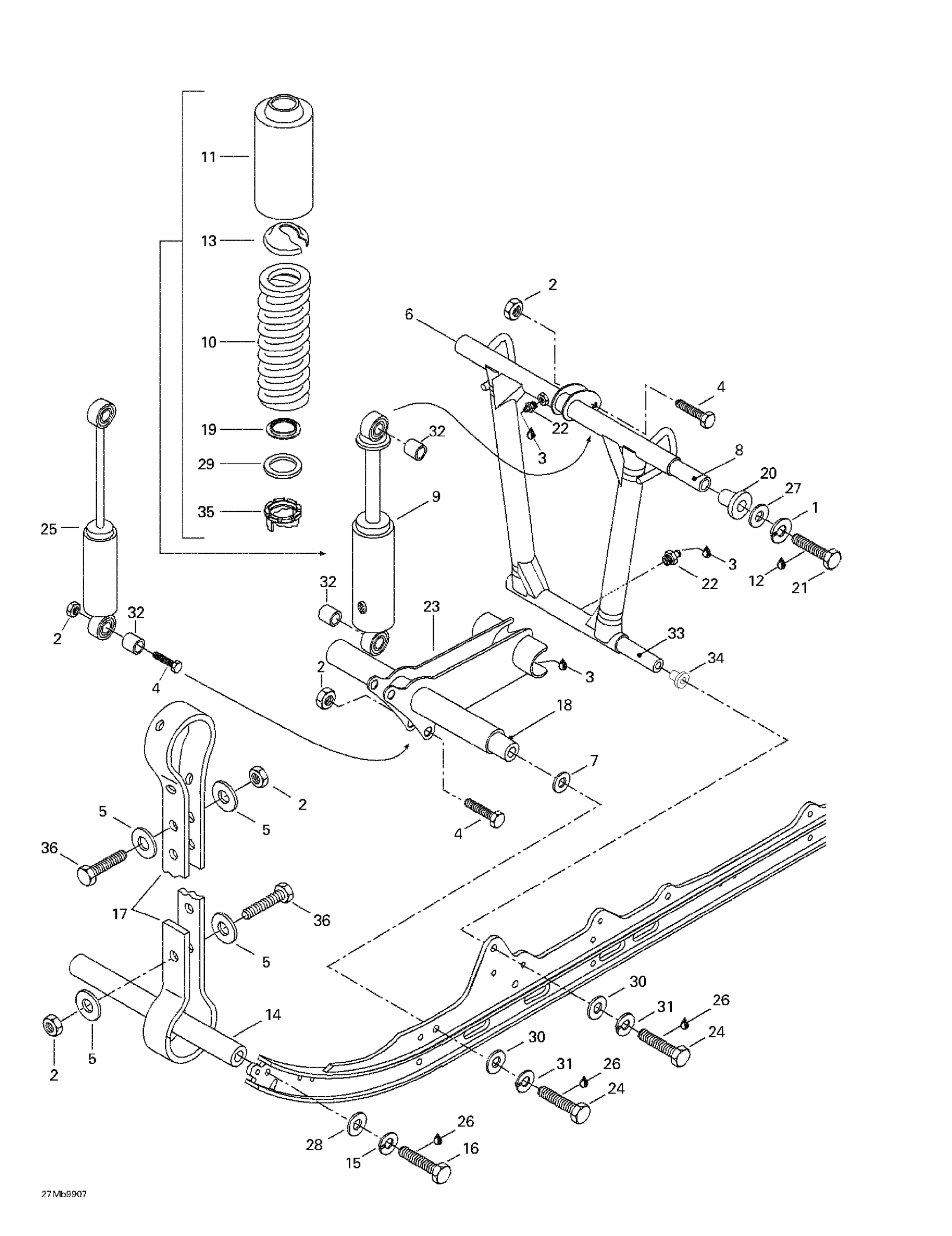 Схема узла: Front Arm, Rear Suspension