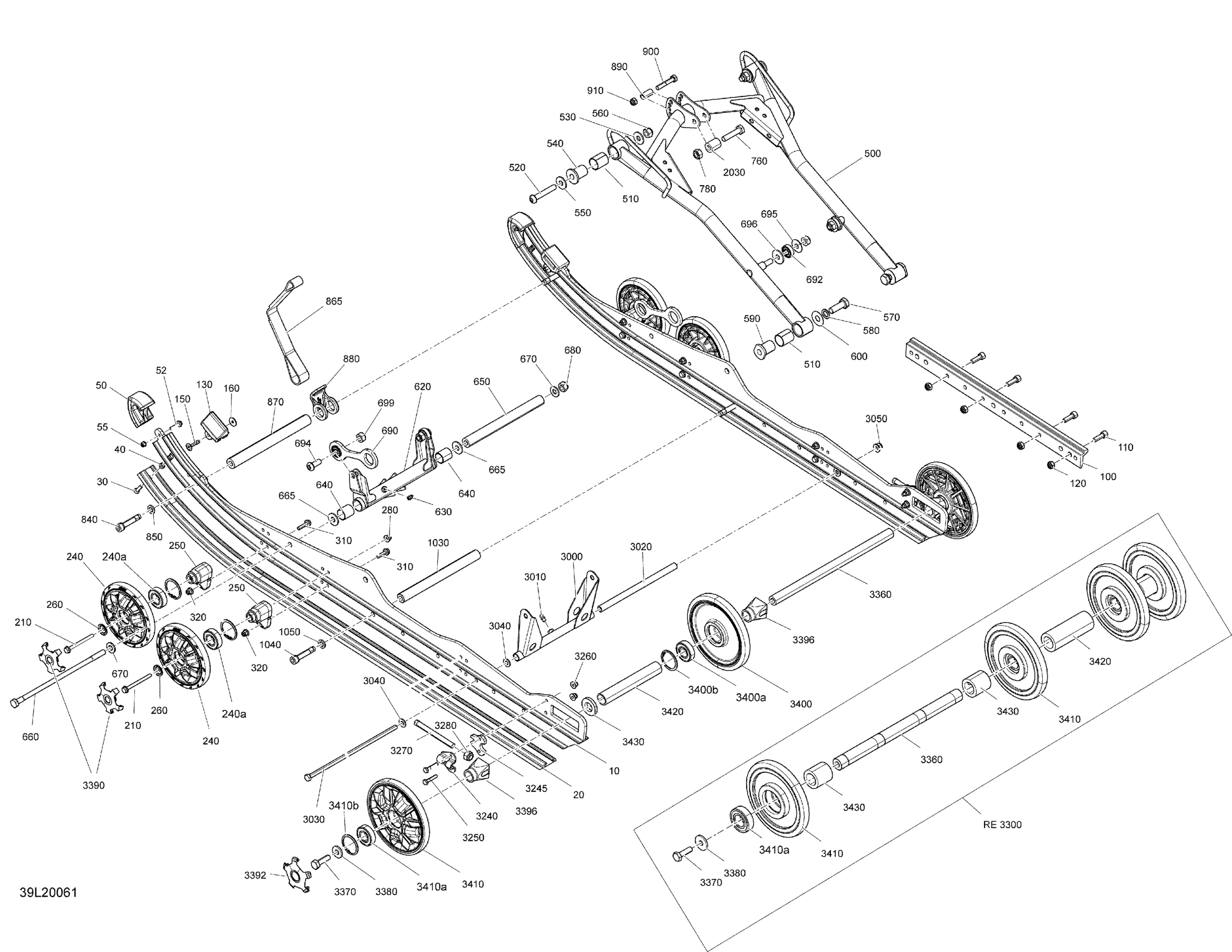 Схема узла: Suspension, Rear - Lower Section