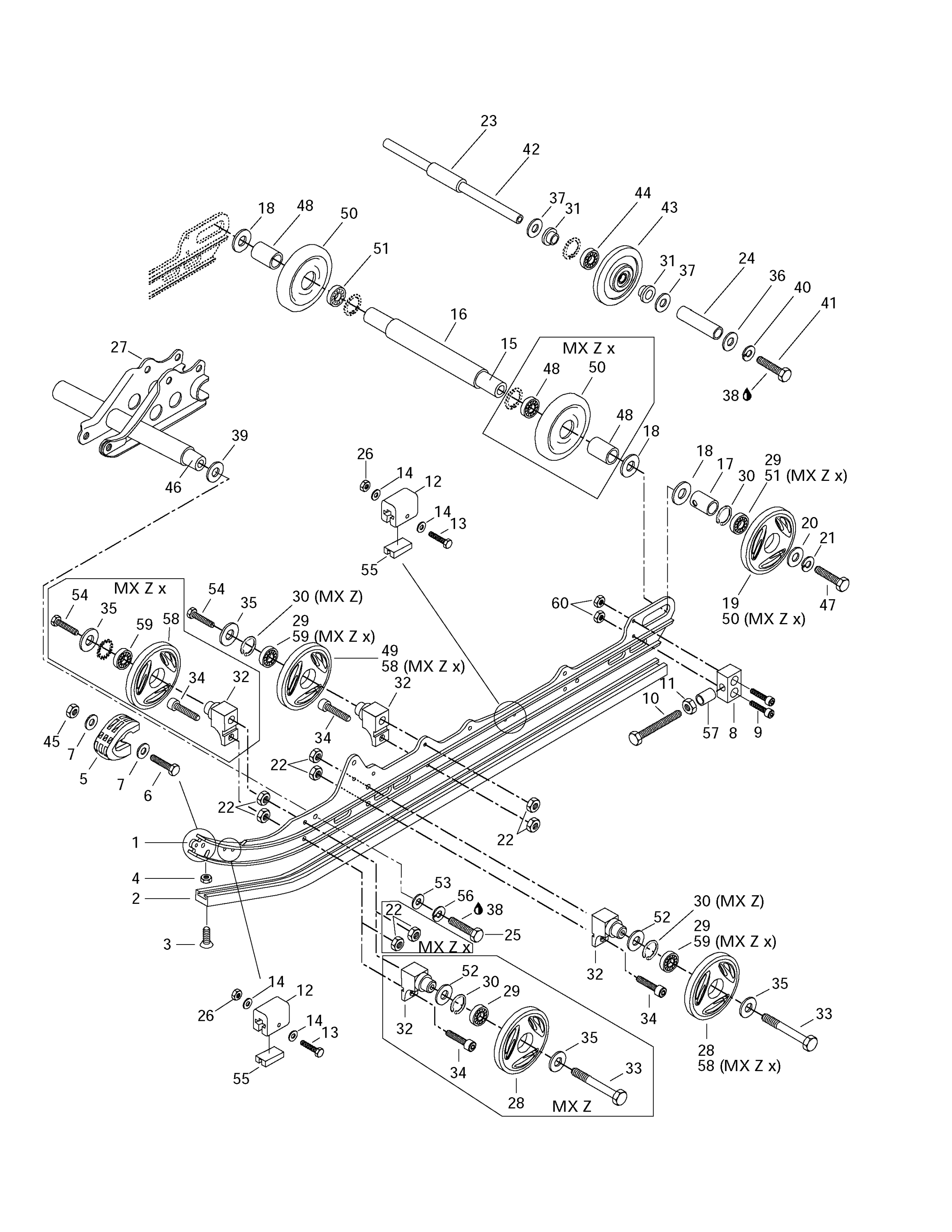 Схема узла: Rear Suspension