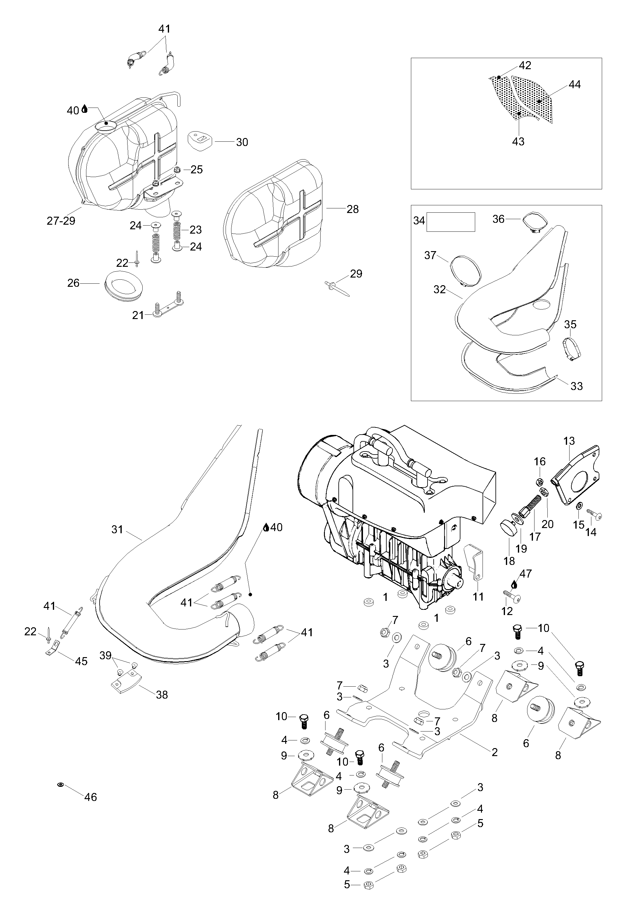 Engine Mount Plate/Muffler