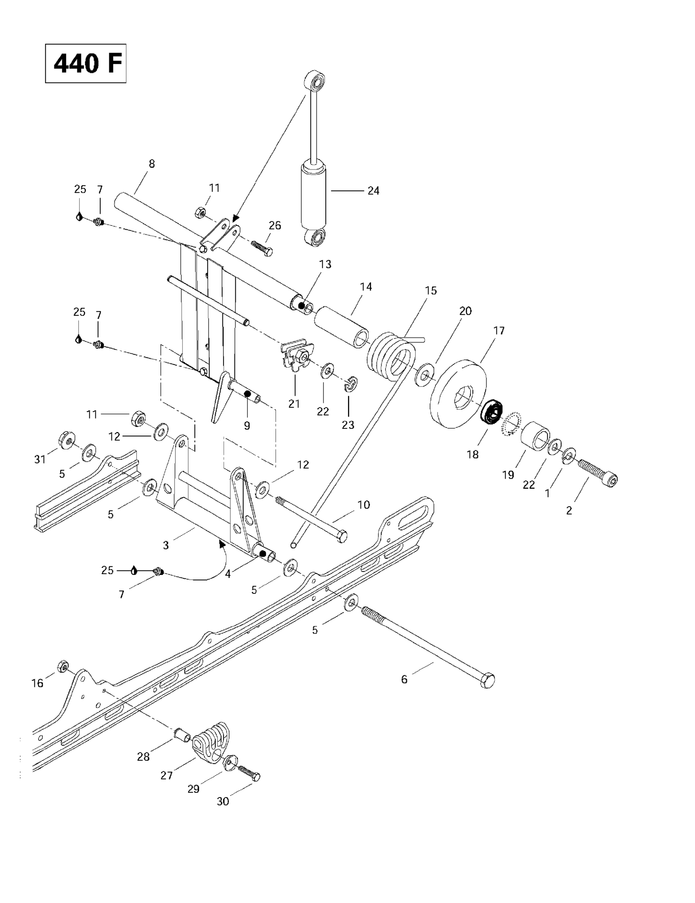 Rear Arm, Rear Suspension (440F)