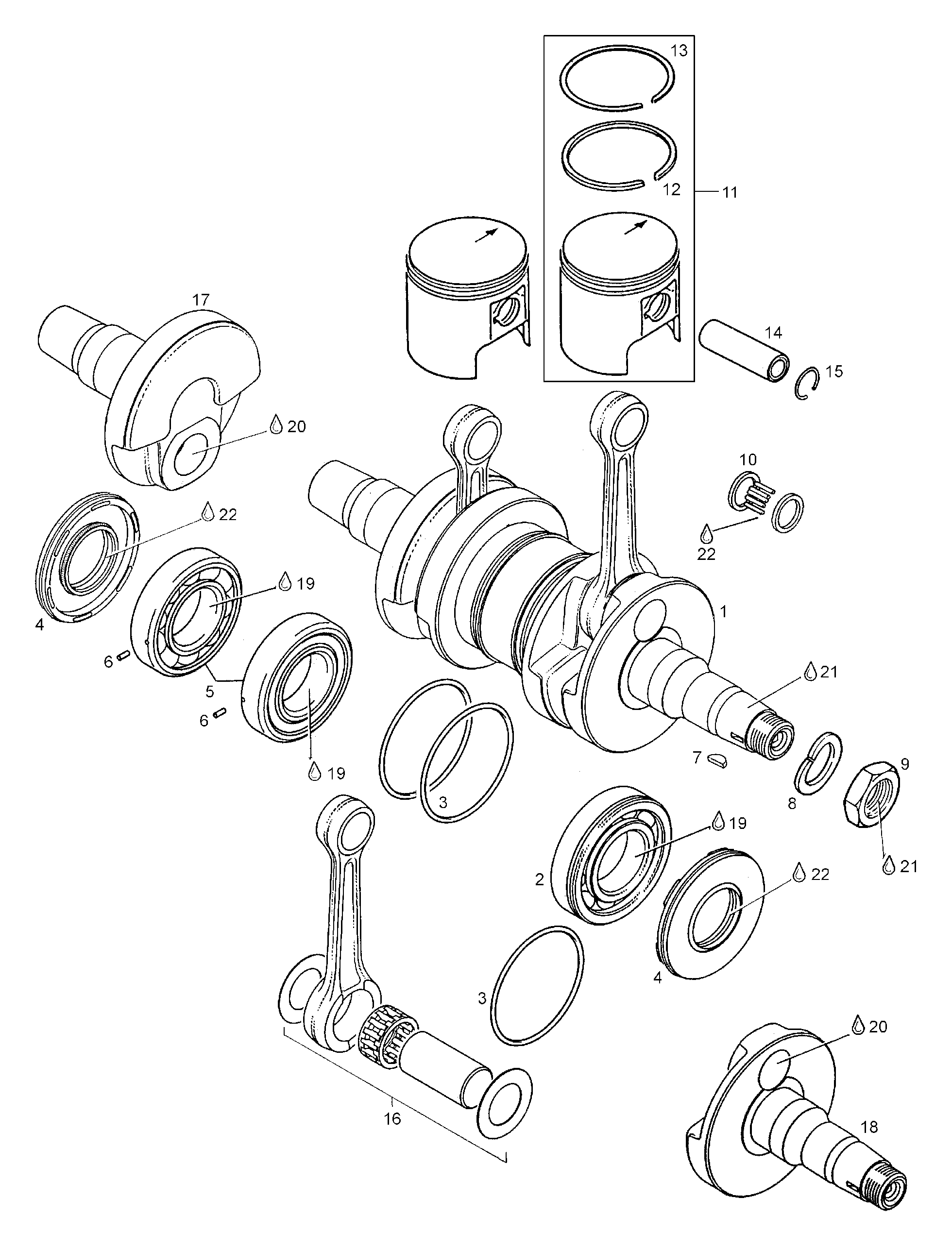 Схема узла: Crankshaft Assy