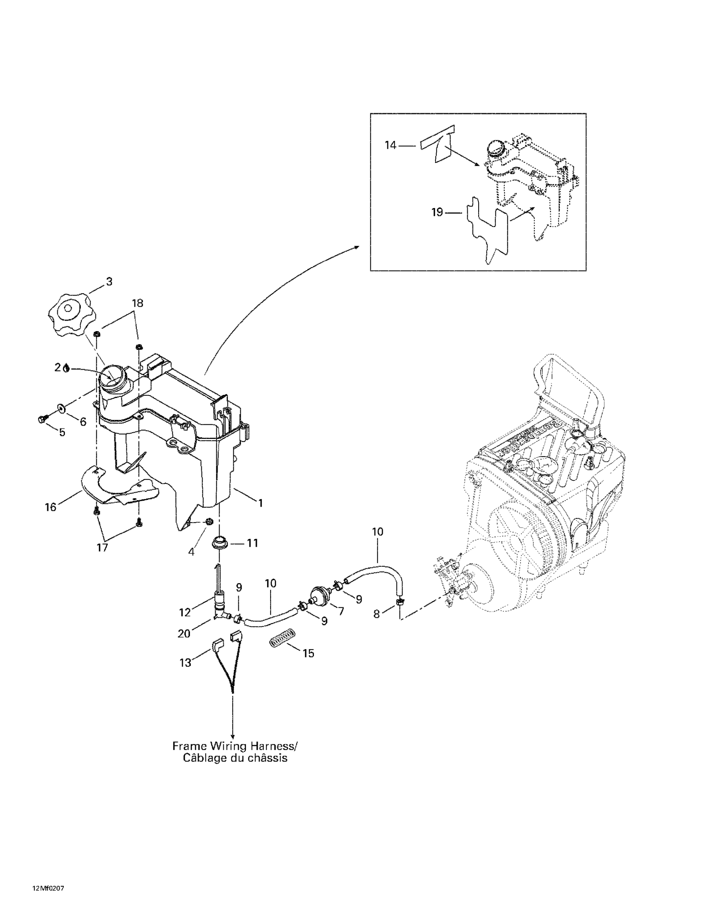 Схема узла: Oil Tank And Support