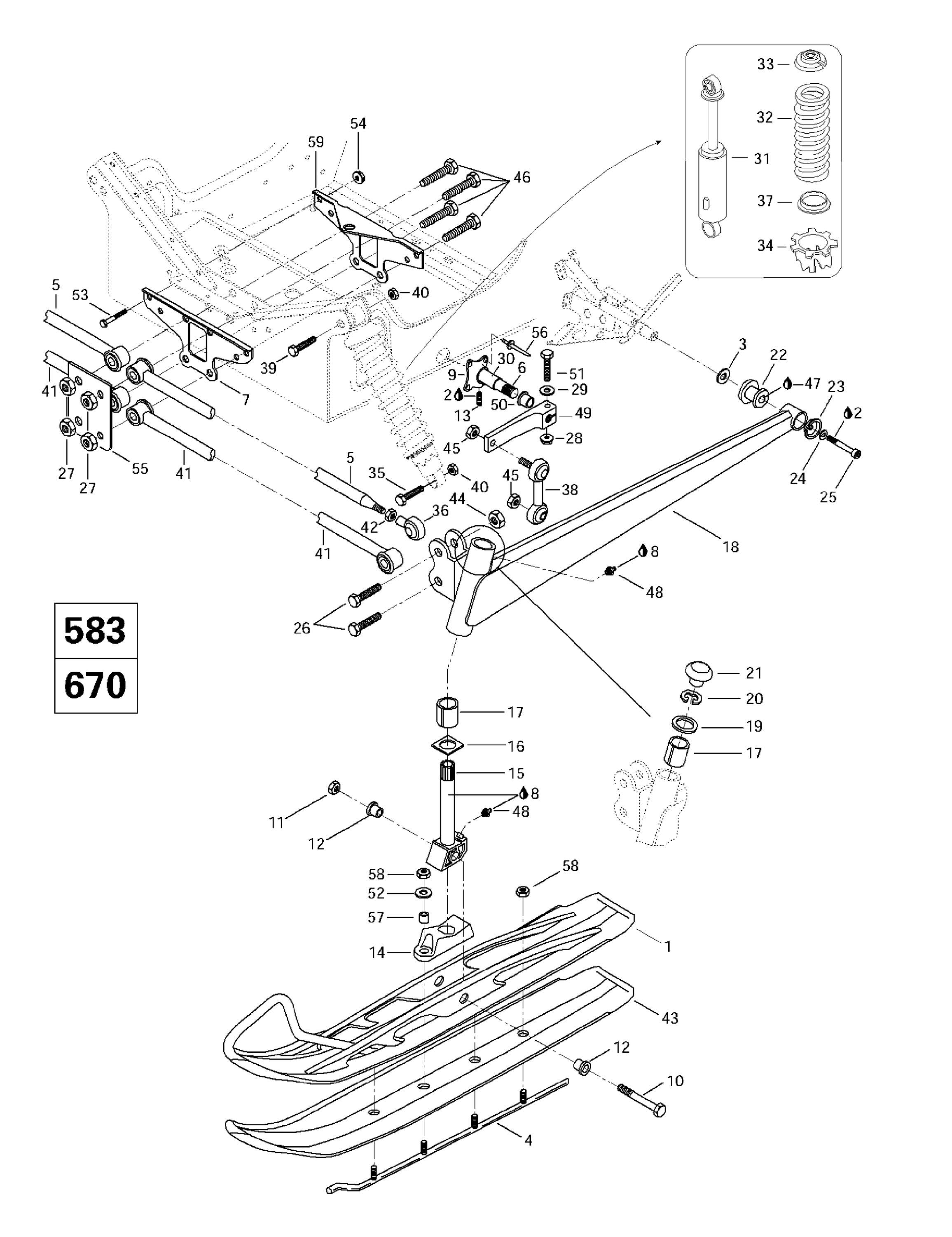 Front Suspension And Ski (583, 670)