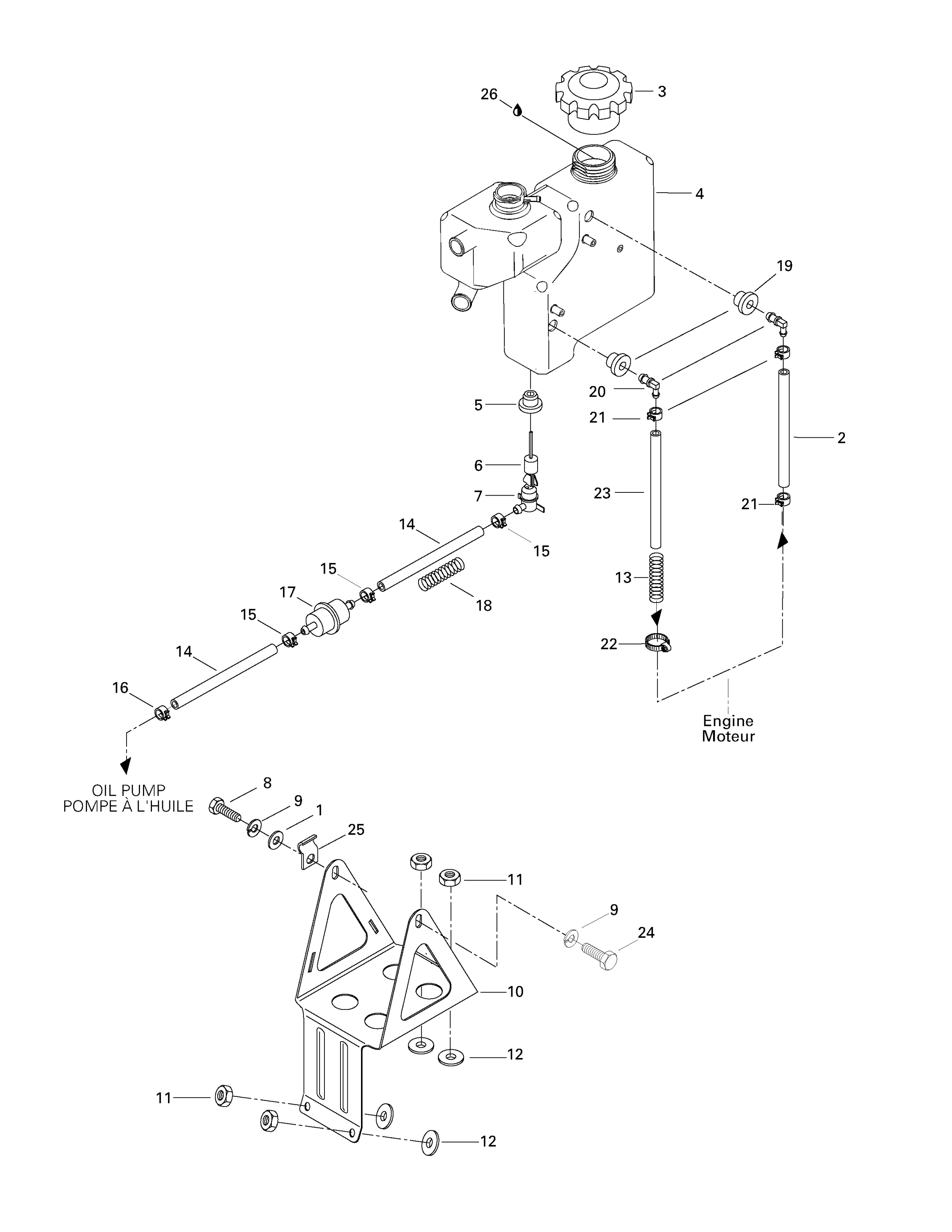 Схема узла: Oil Tank And Support