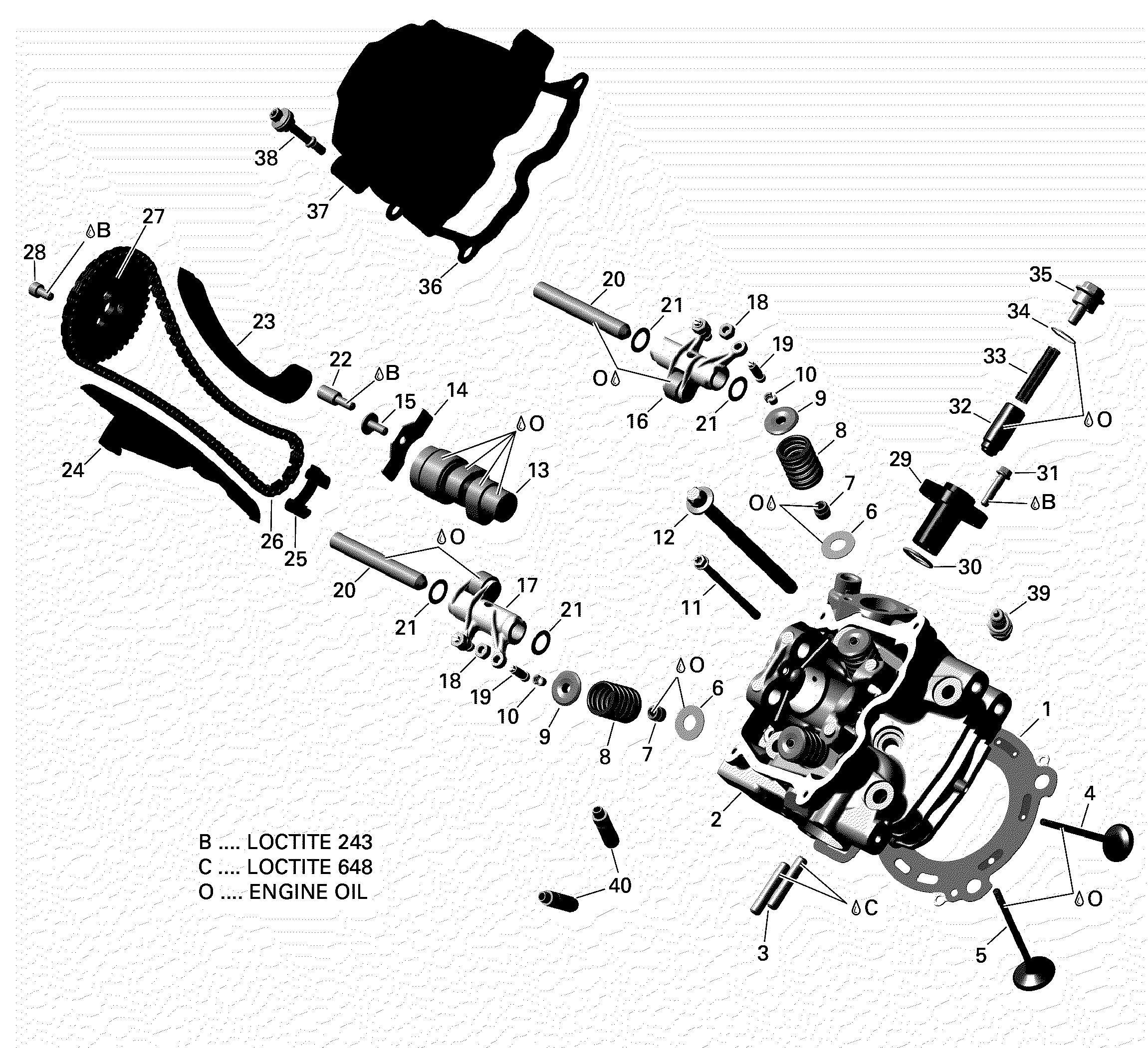 ROTAX - Cylinder Head, Front