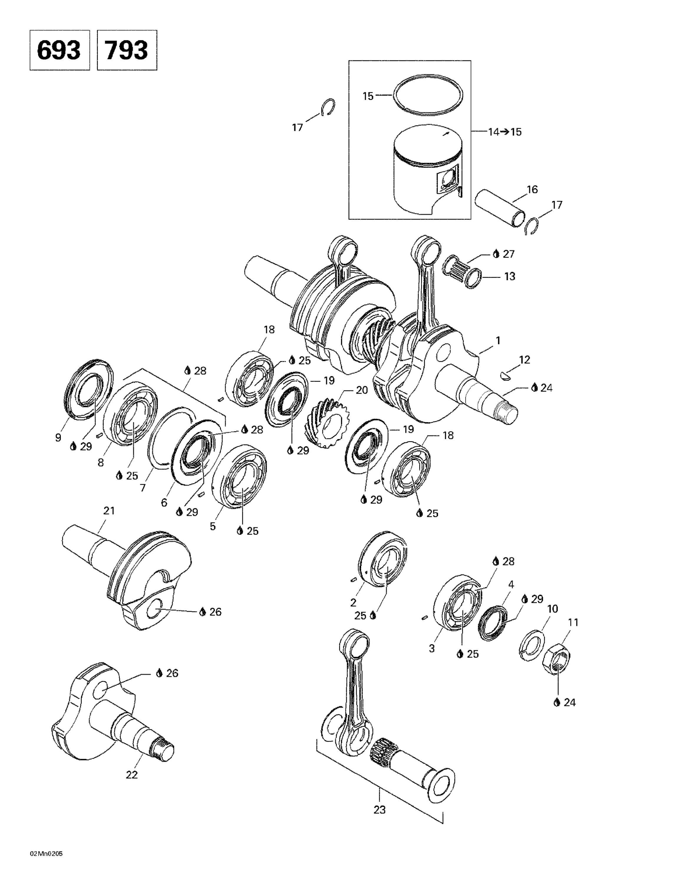 Crankshaft And Pistons (693)