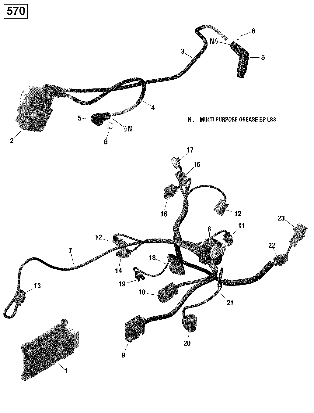 Engine Harness and Electronic Module - 570 EFI (Package PRO)