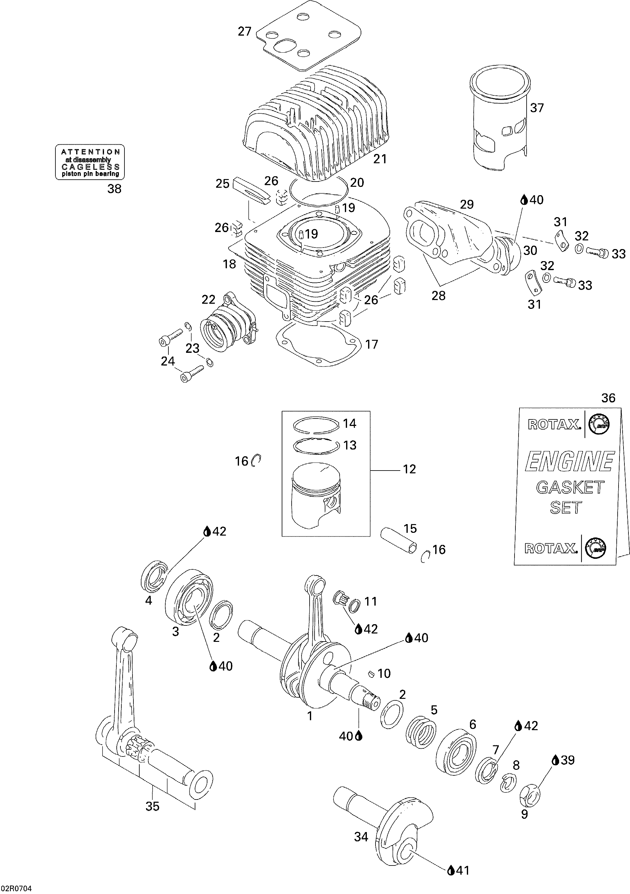 Схема узла: Crankshaft, Piston And Cylinder