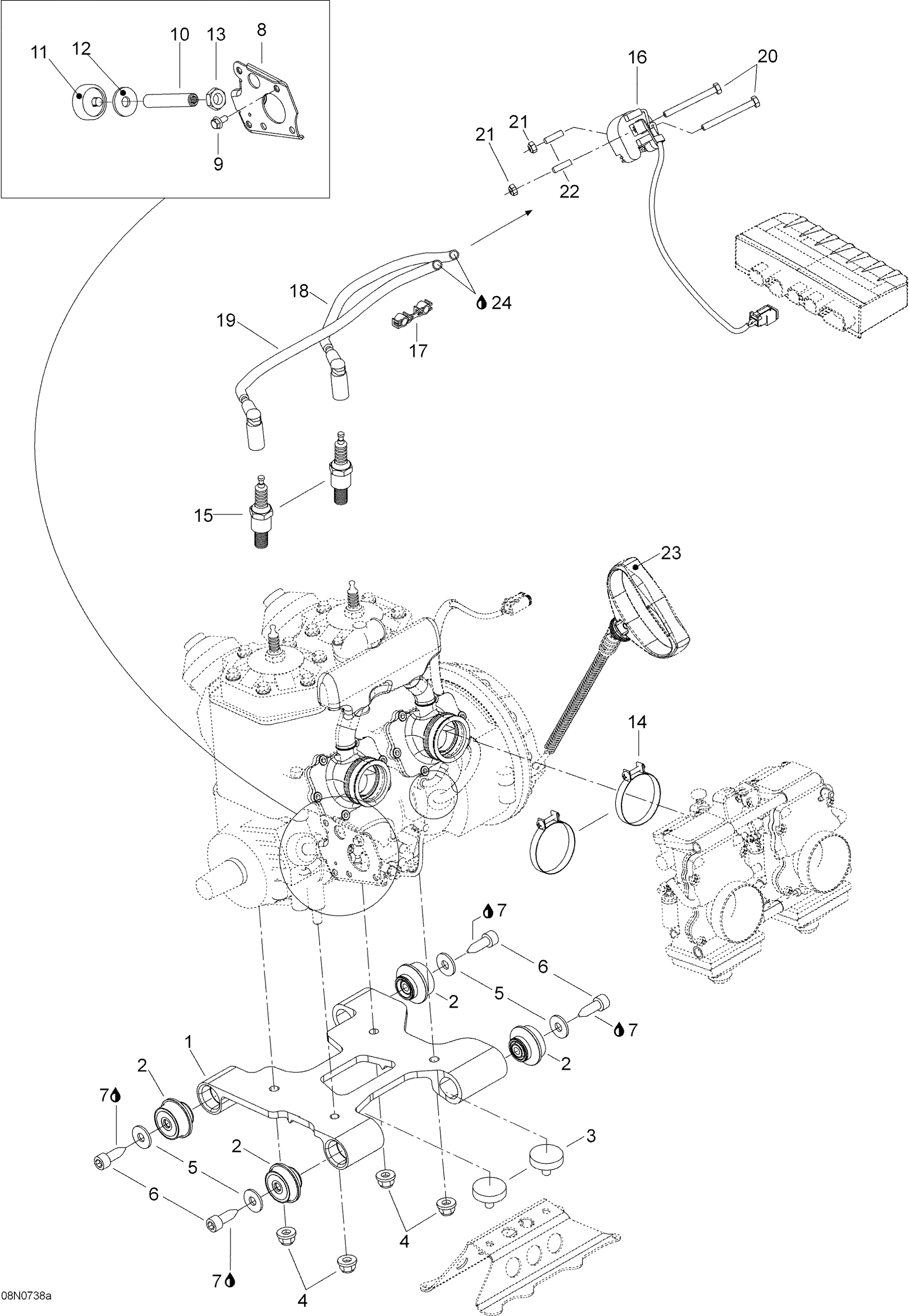 Схема узла: Engine And Engine Support