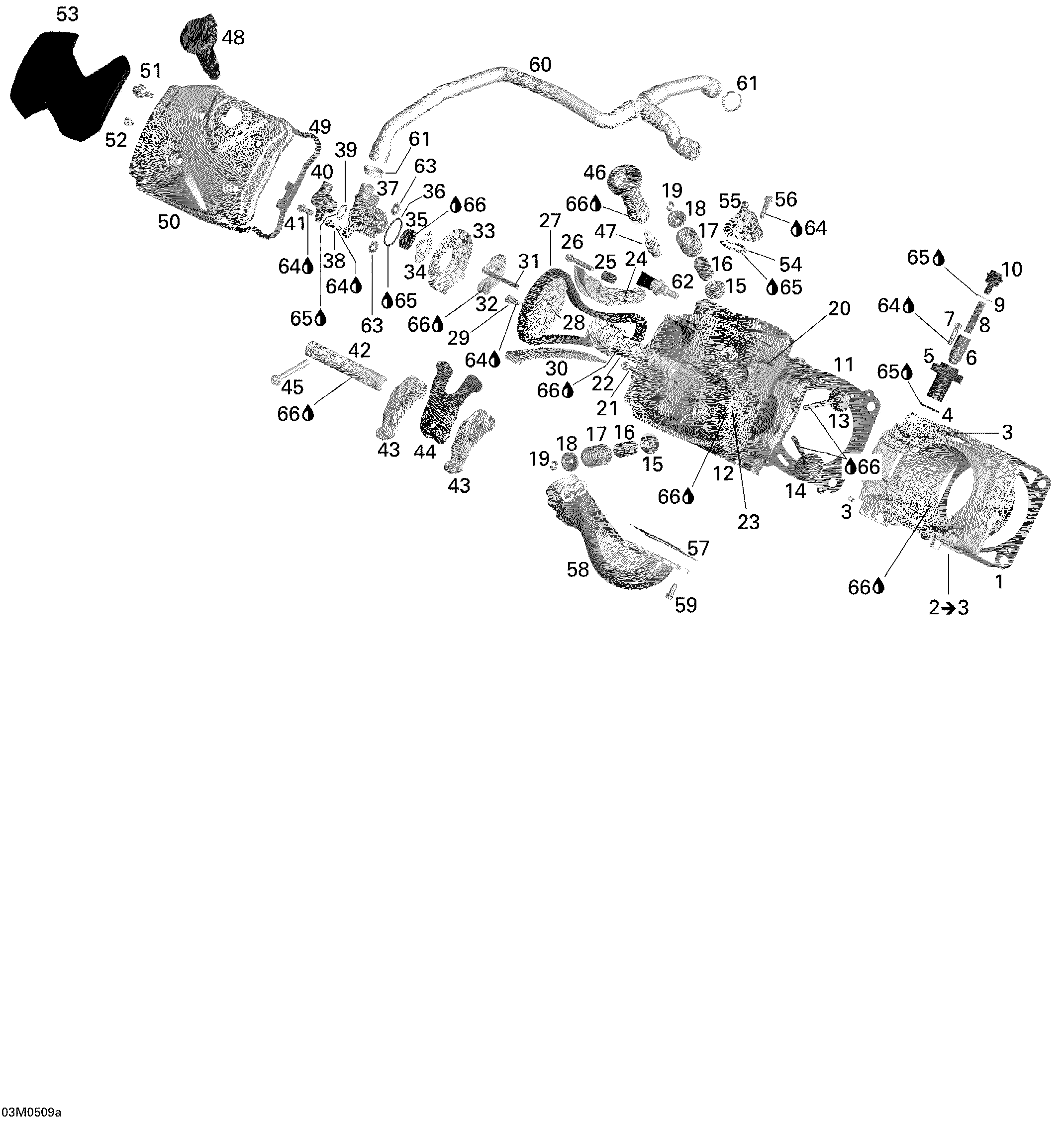 Cylinder and Cylinder Head - Front Side