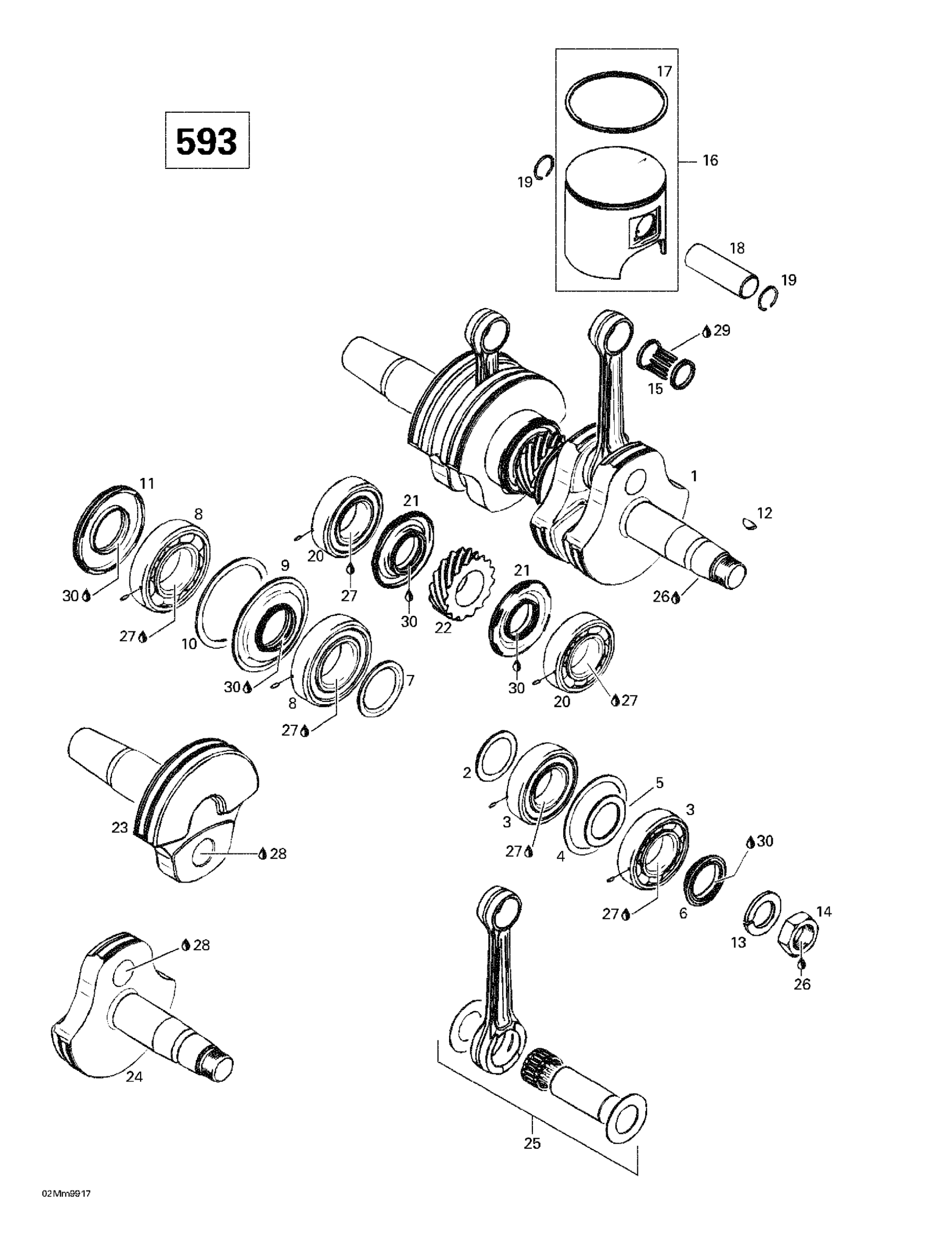 Crankshaft And Pistons (593)