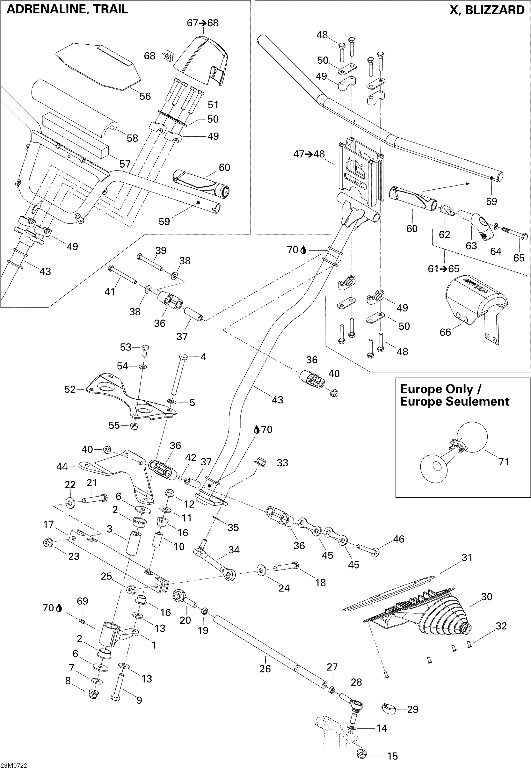 Steering System 500 SS, 600 HO