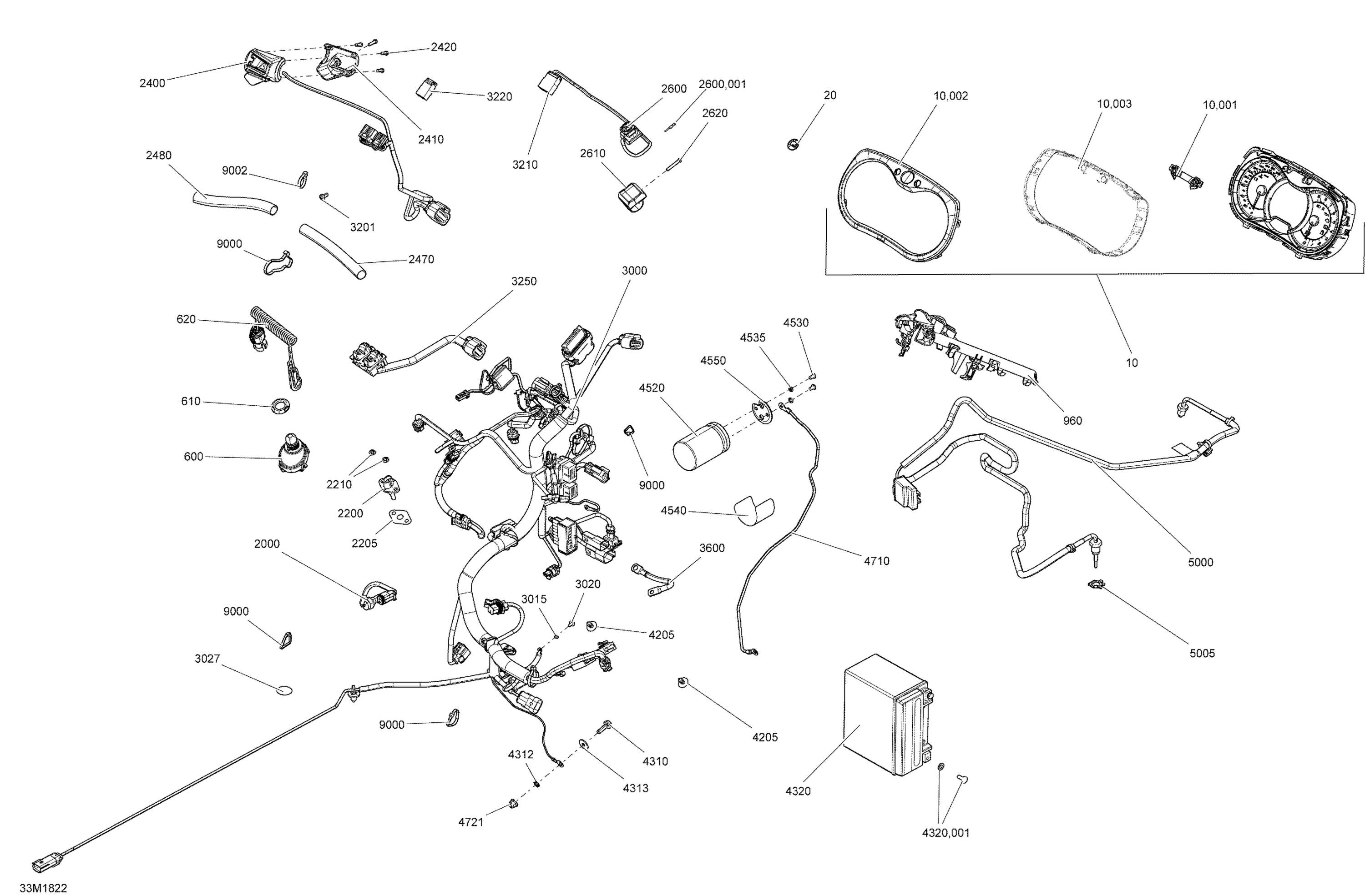 Electrical System MXZ - 600 HO E-TEC - Package XRS