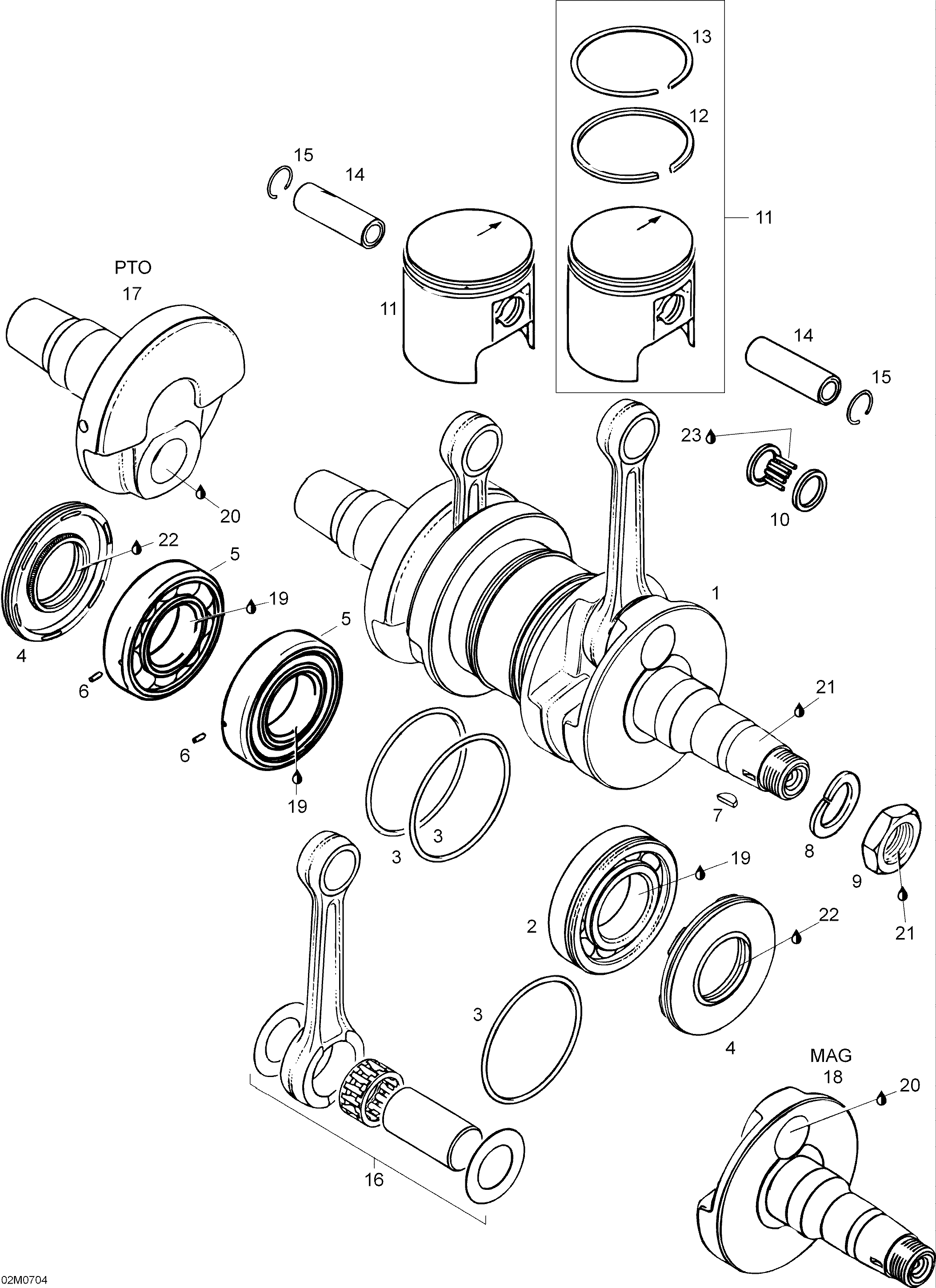 Crankshaft And Pistons