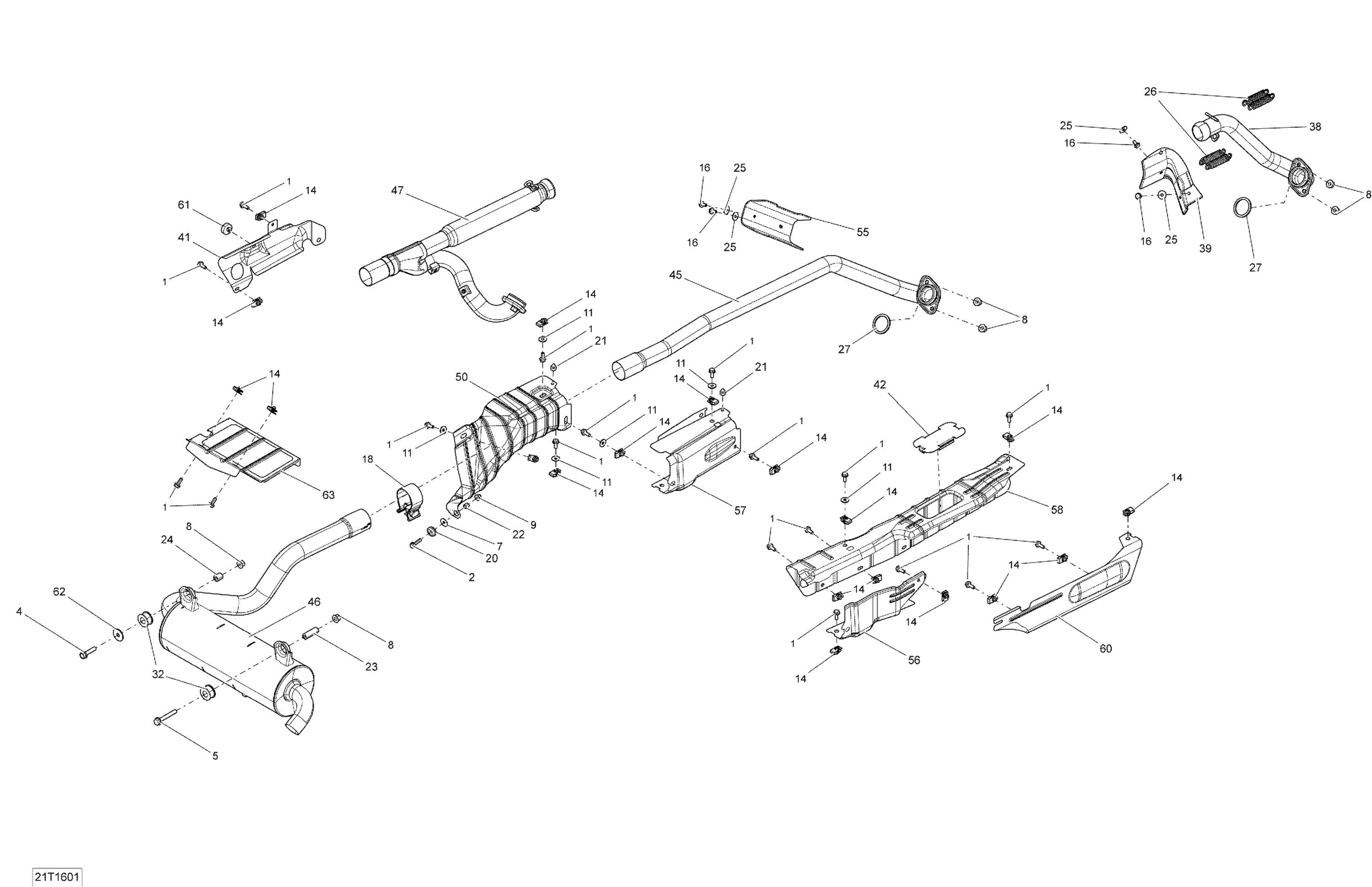 Схема узла: Exhaust System - All Models