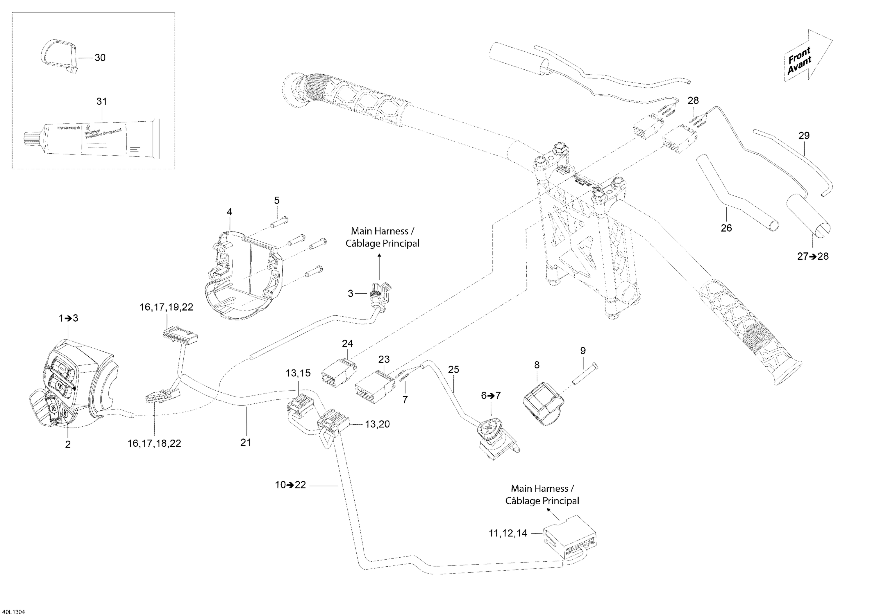 Схема узла: Steering Wiring Harness