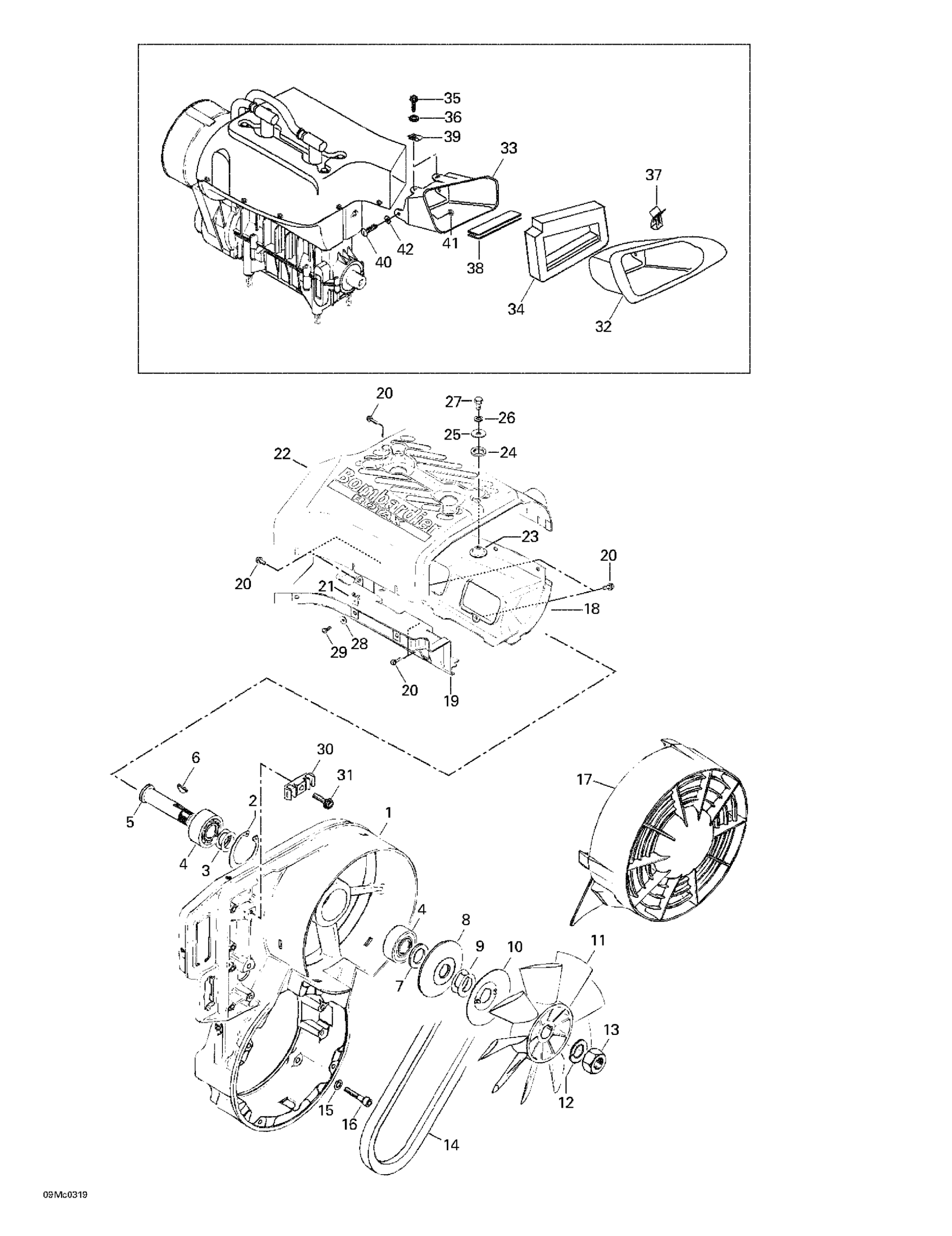 Схема узла: Cooling System And Fan