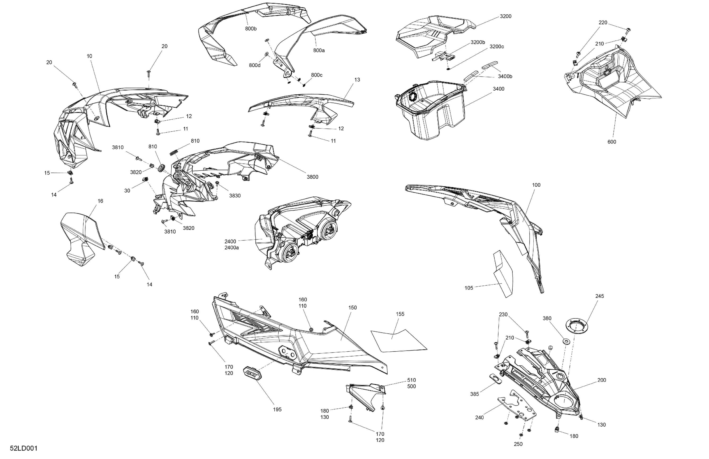 Body - Hood Section and WindShield