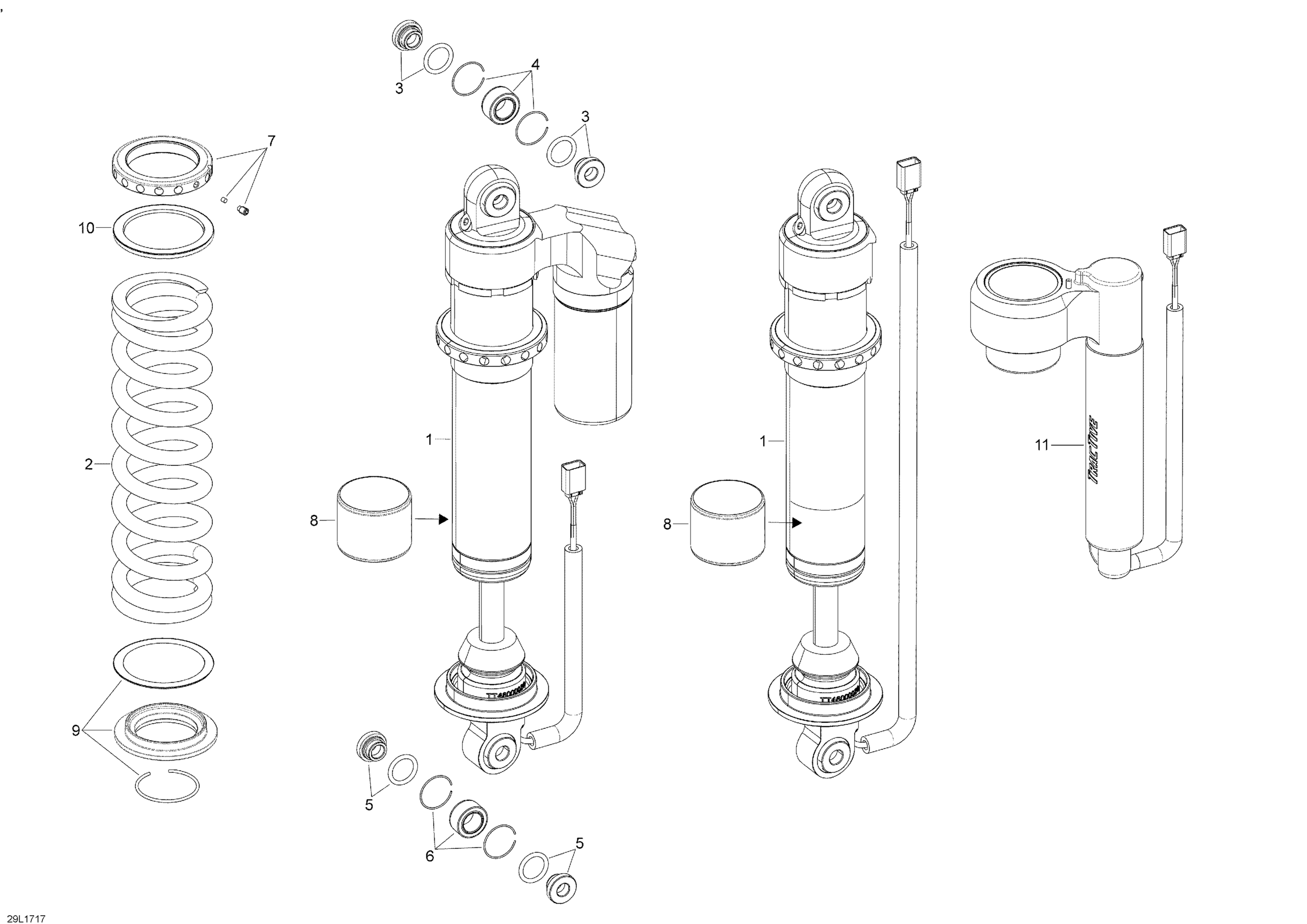 Rear Suspension Shocks TRACTIVE