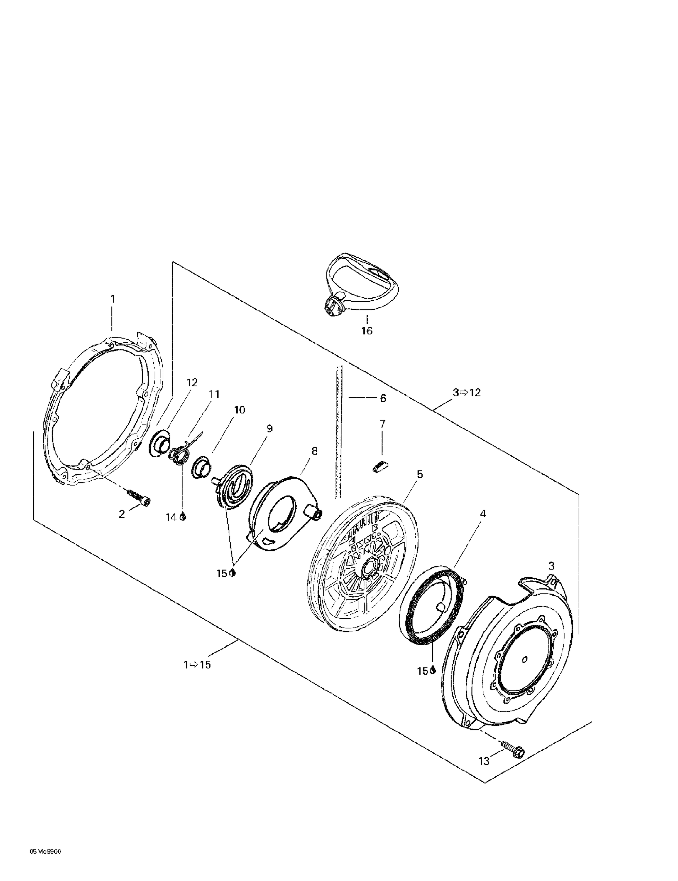 Схема узла: Rewind Starter