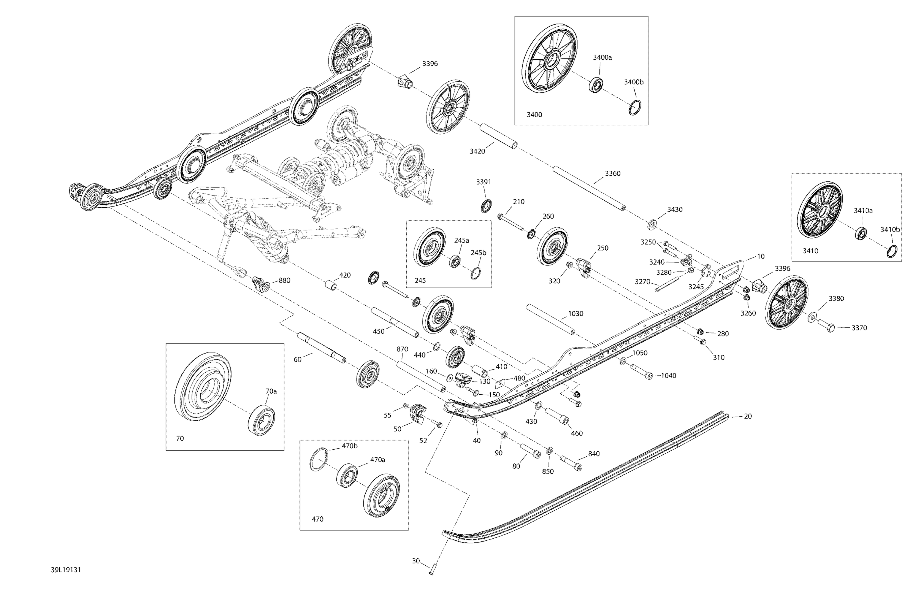 Схема узла: Rear Suspension XTerrain - 600R E-TEC  -  Lower Section