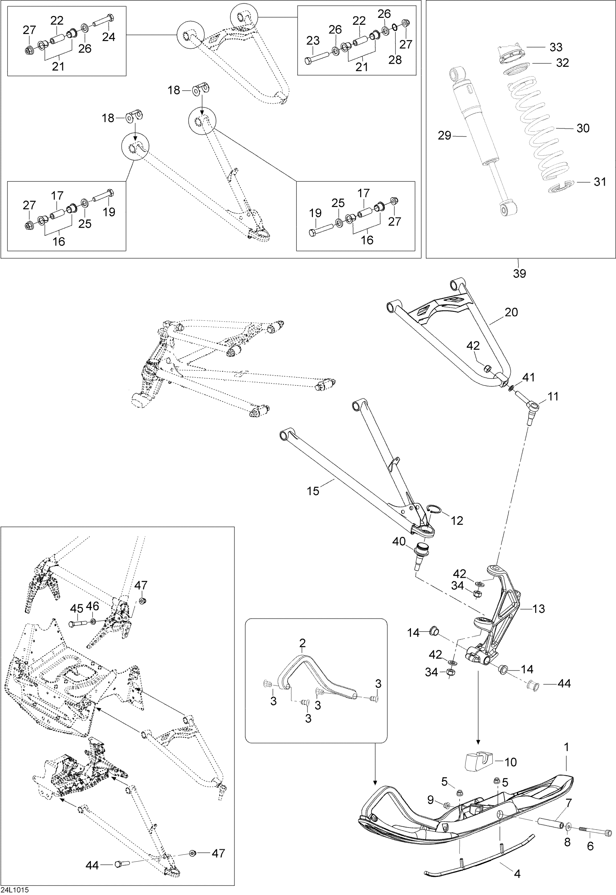 Схема узла: Front Suspension And Ski