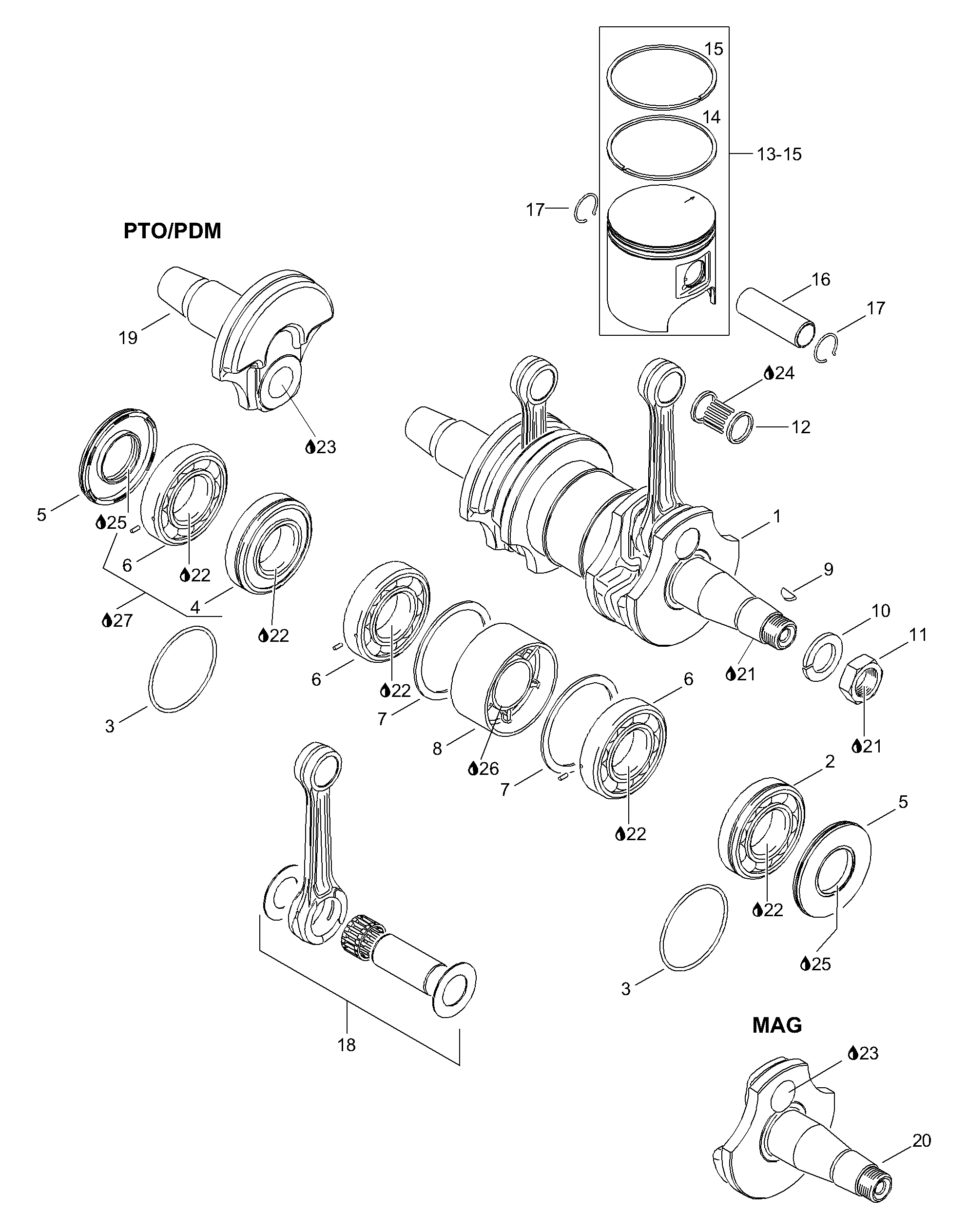 Схема узла: Crankshaft Assy