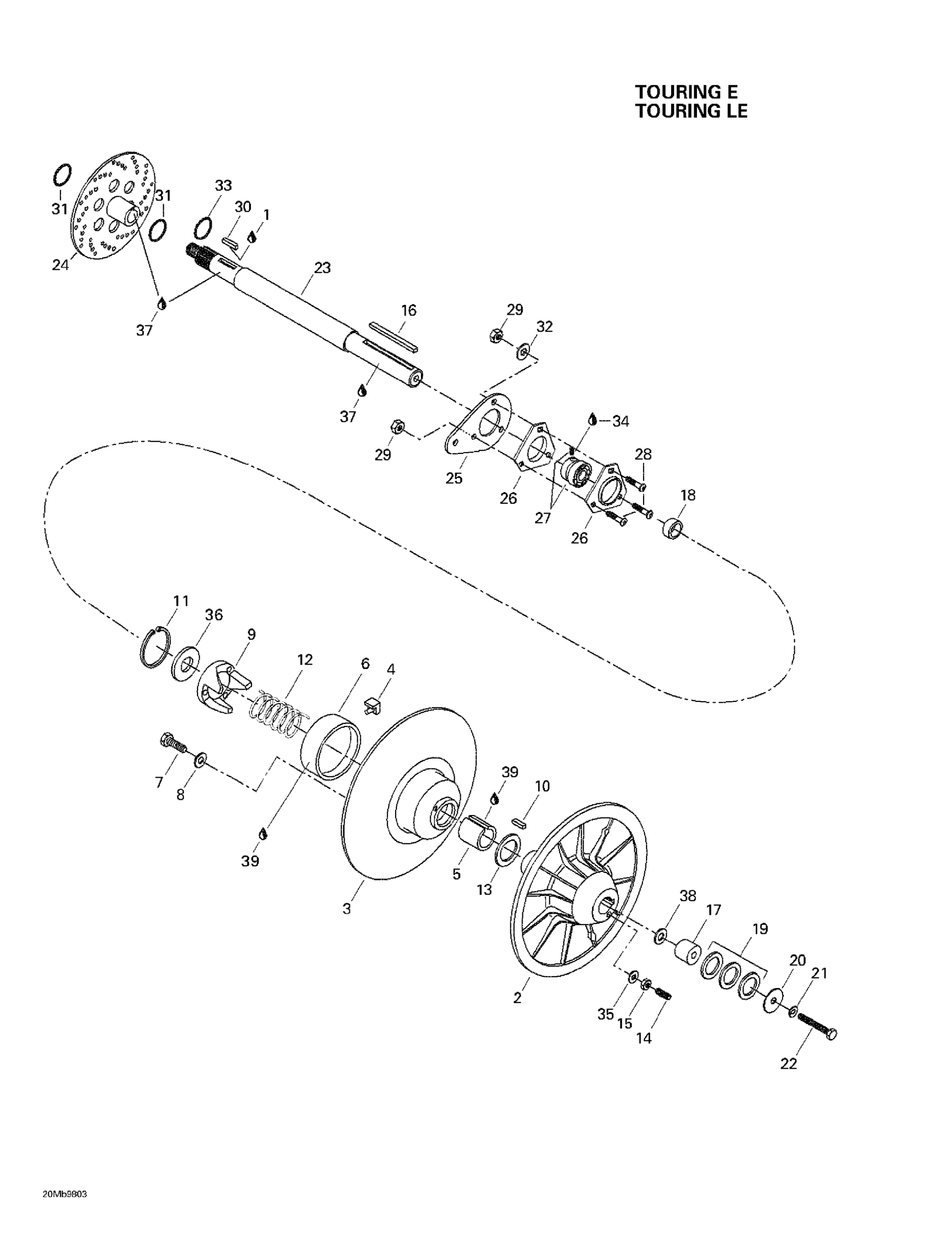 Driven Pulley (Touring E  LE)