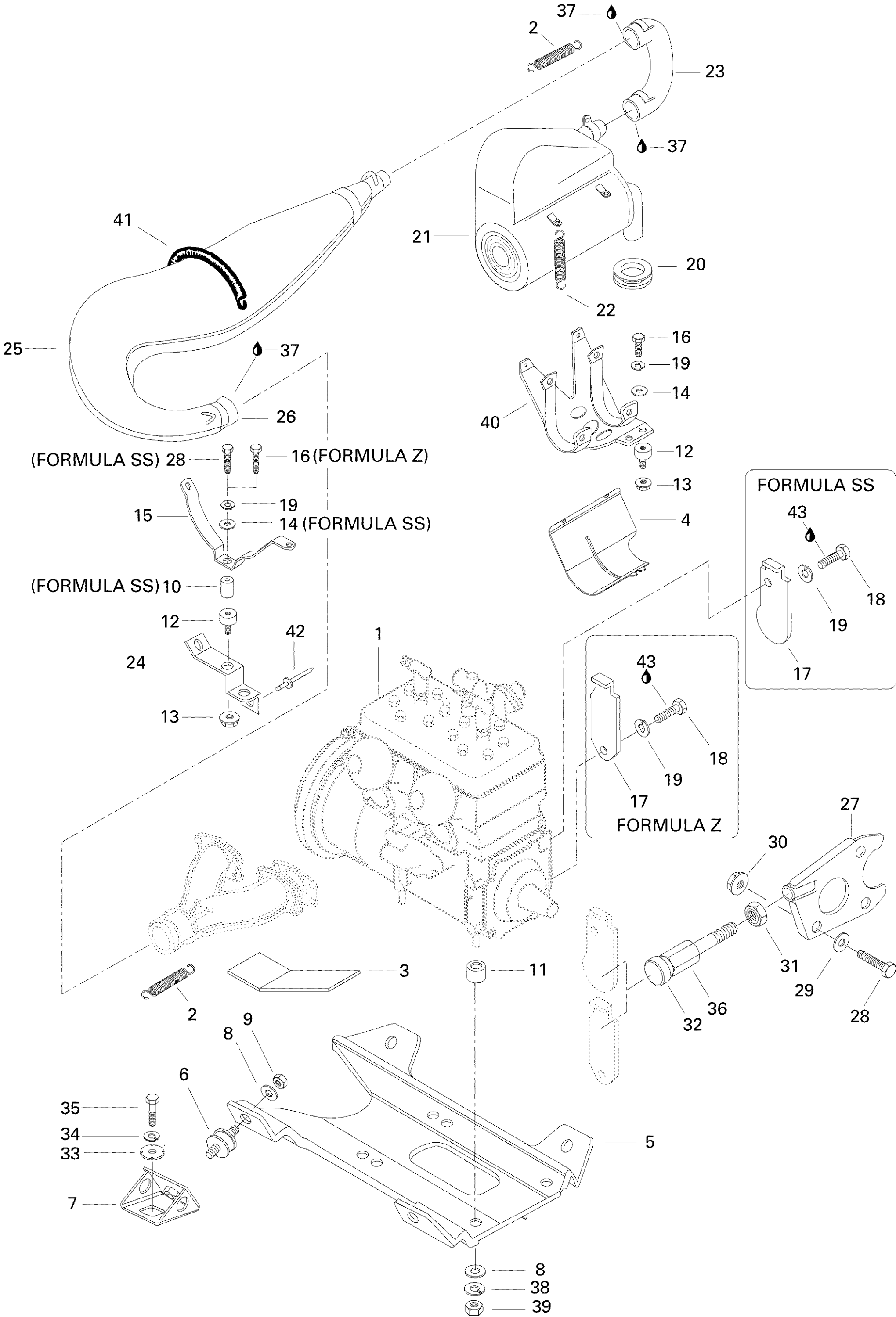 Engine And Engine Support FORMULA Z