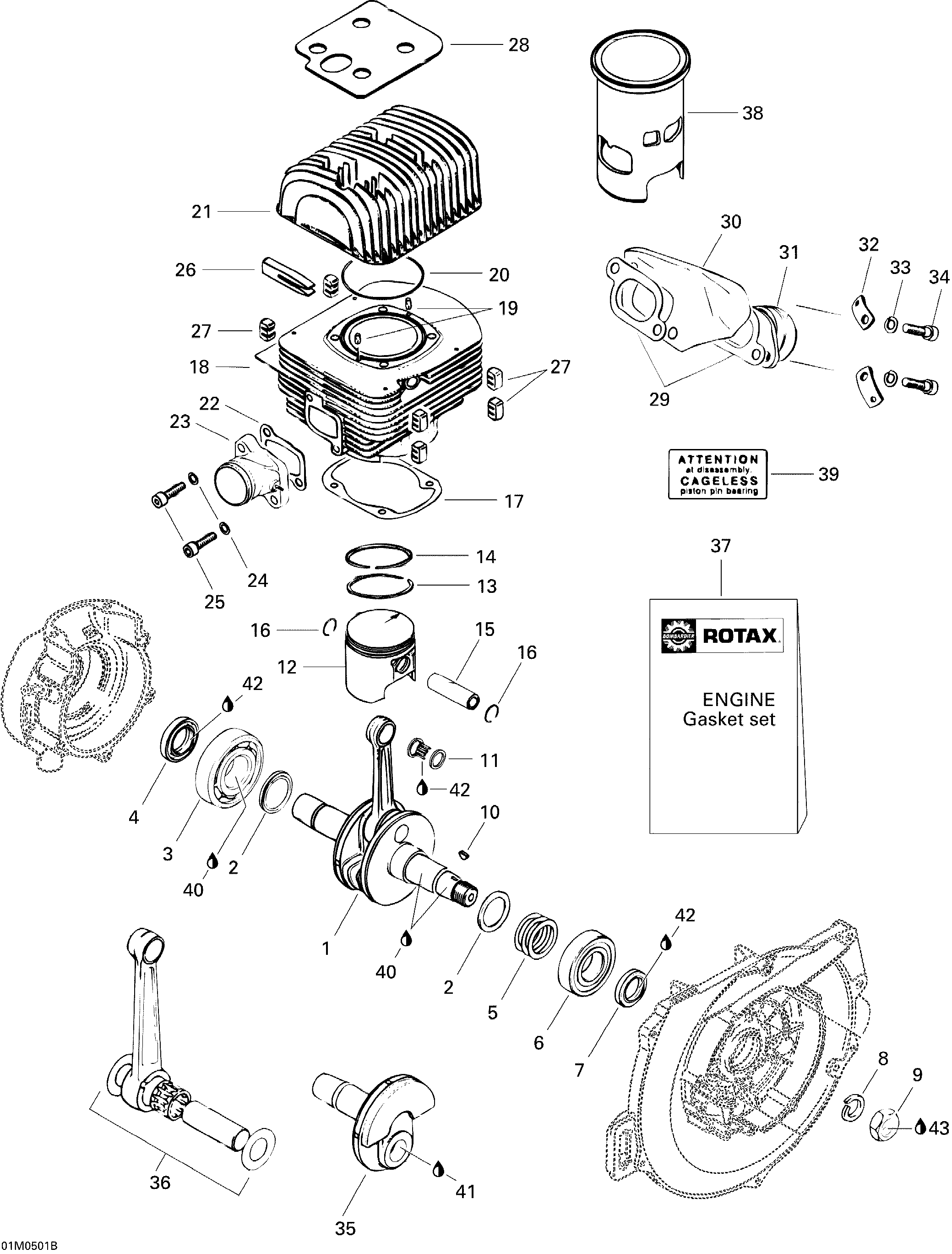 Схема узла: Crankshaft And pistons