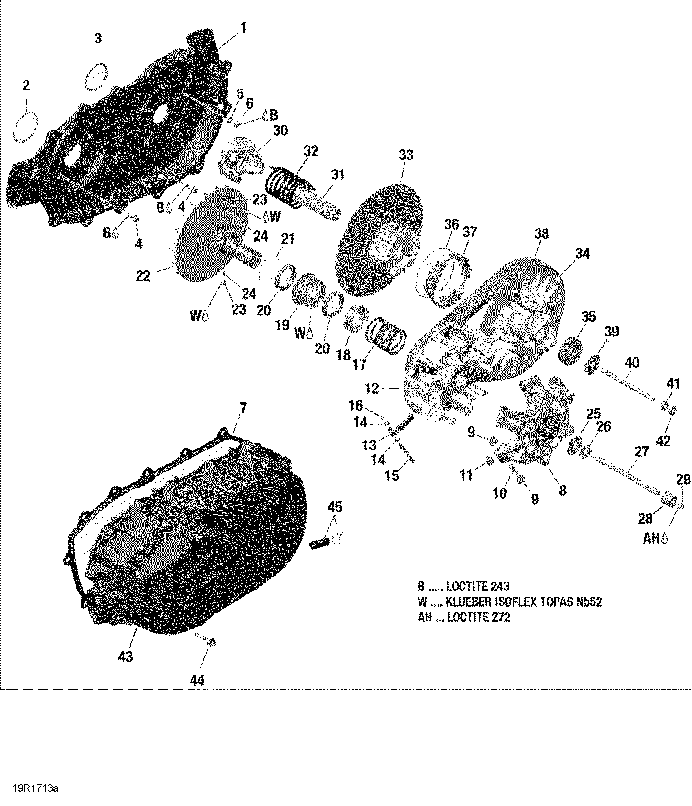 Схема узла: Transmission - 1000R EFI (Outlander Package XMR)