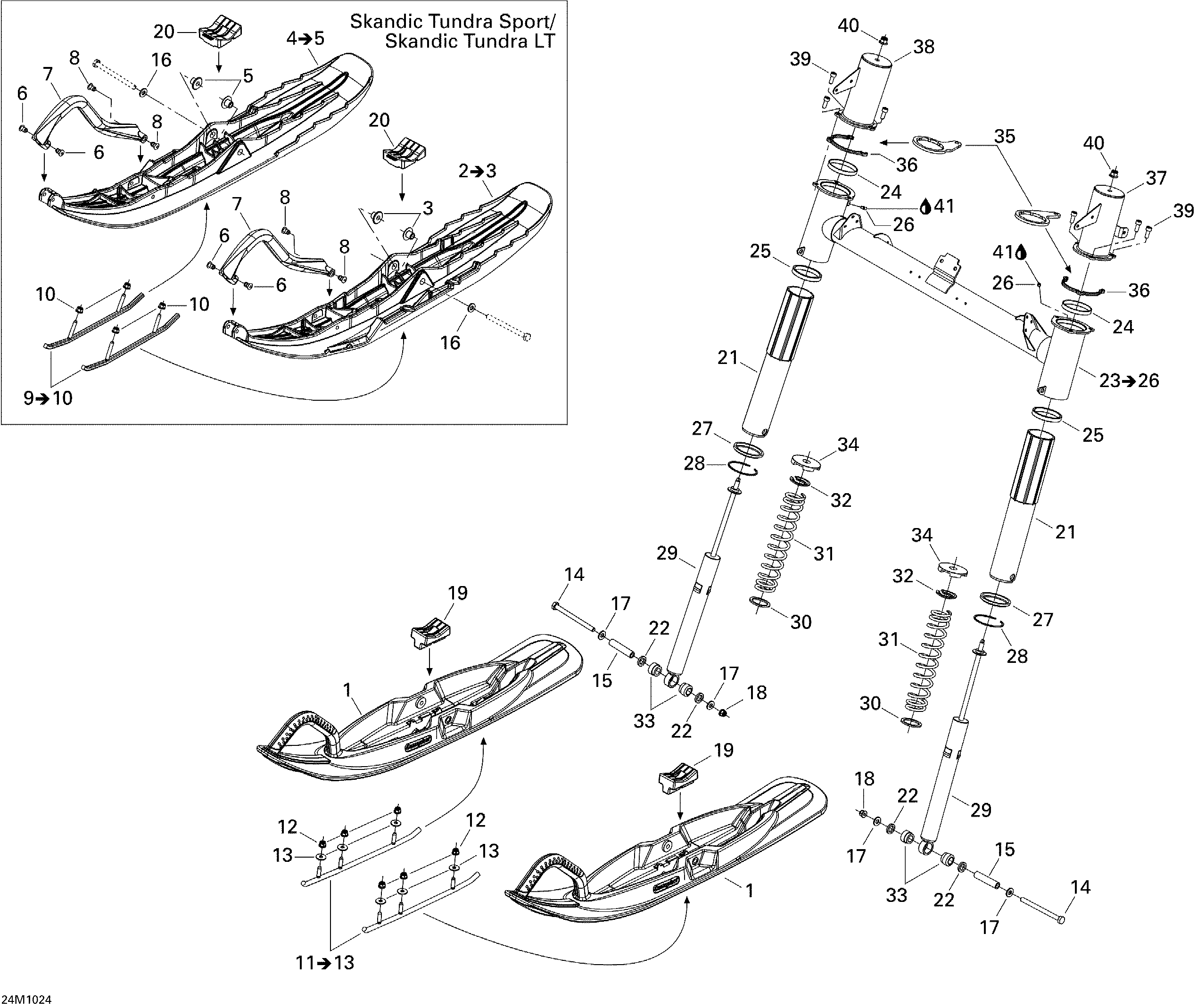 Схема узла: Front Suspension And Ski