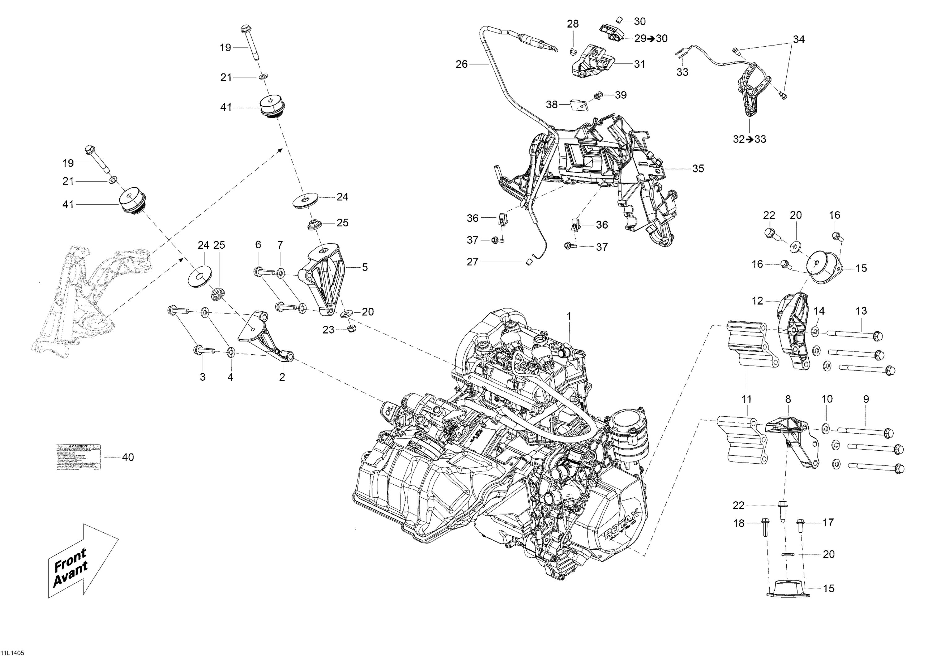 Схема узла: Engine And Engine Support