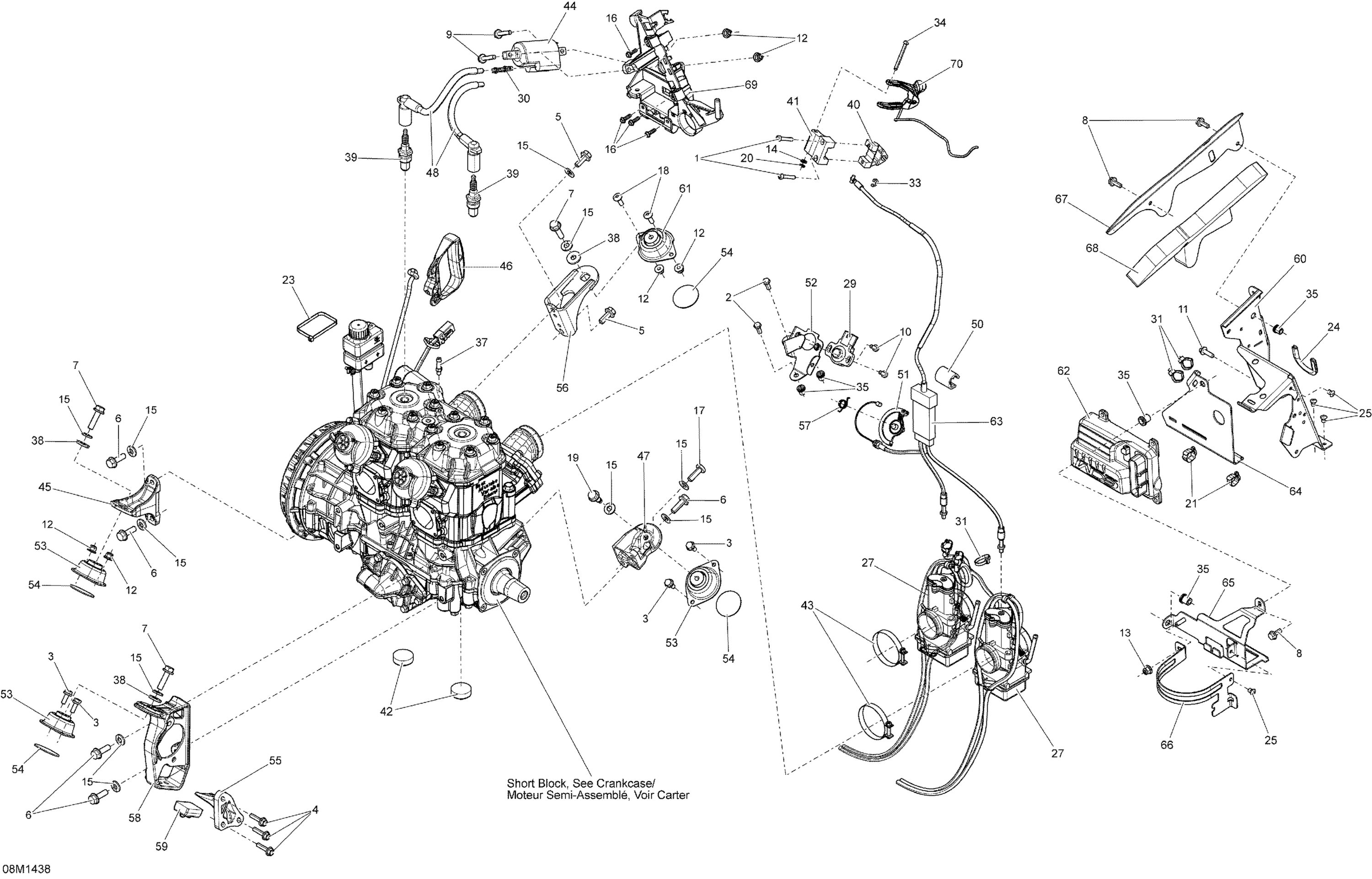 Схема узла: Engine And Engine Support _08M1438