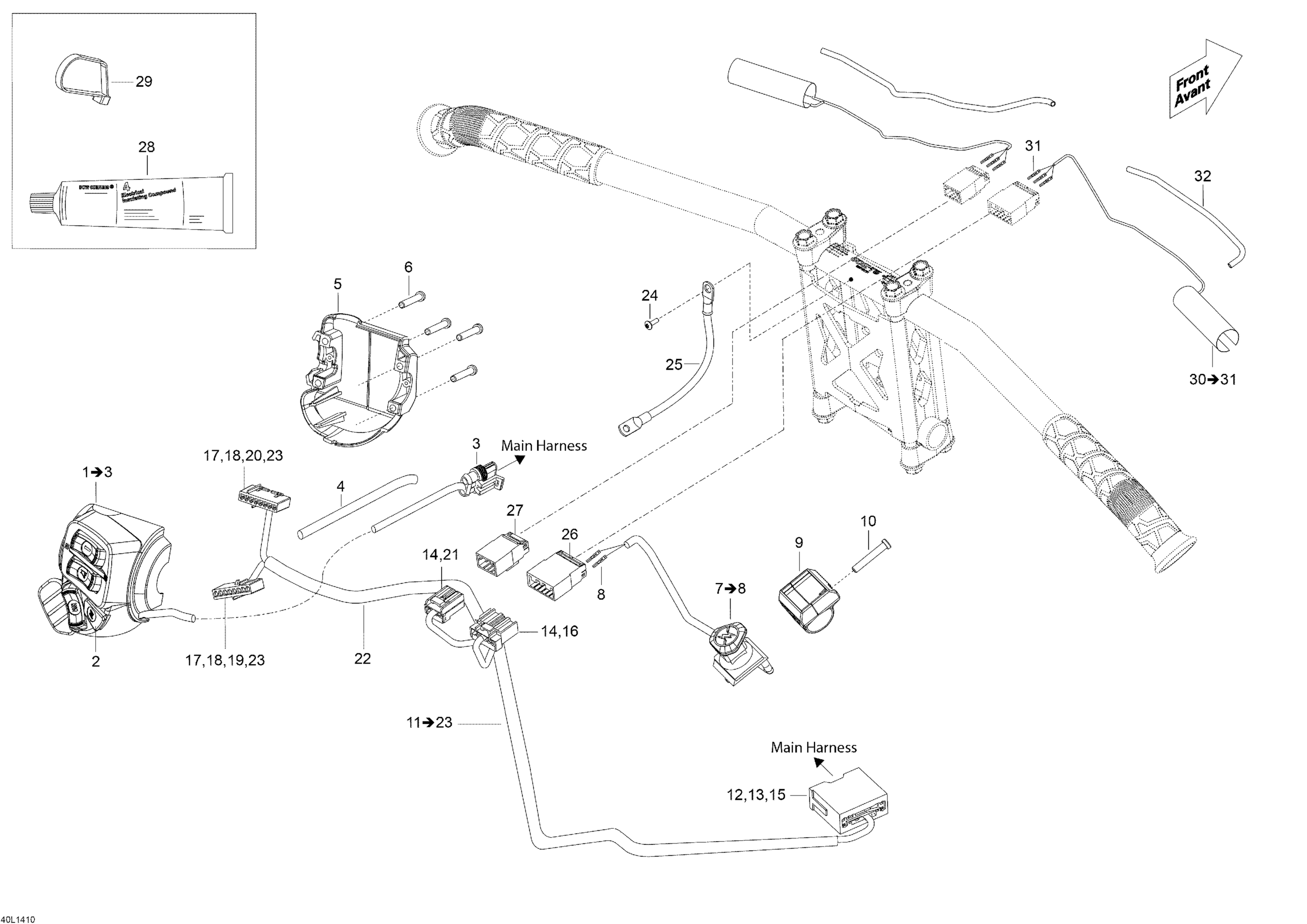 Схема узла: Steering Wiring Harness