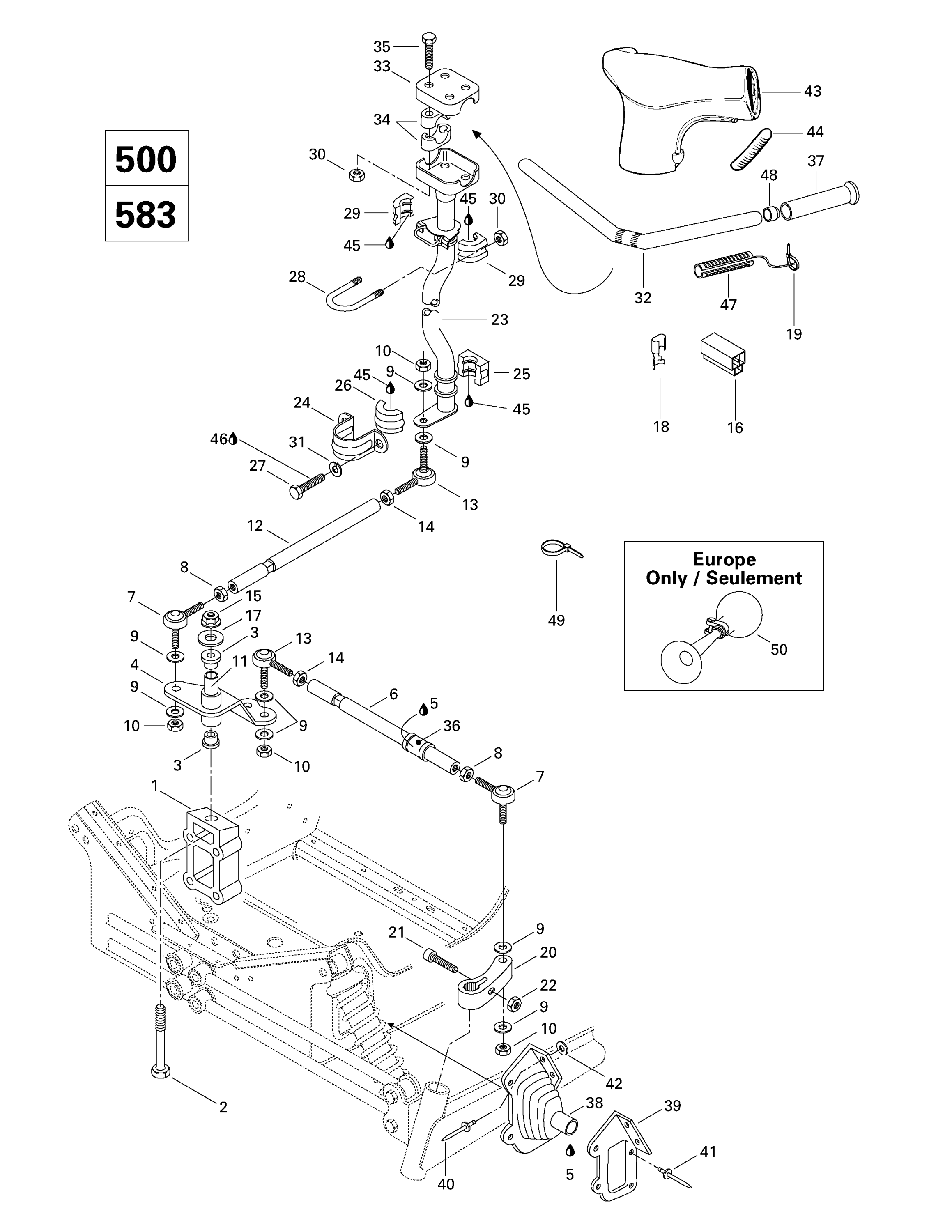 Схема узла: Steering System (500, 583)