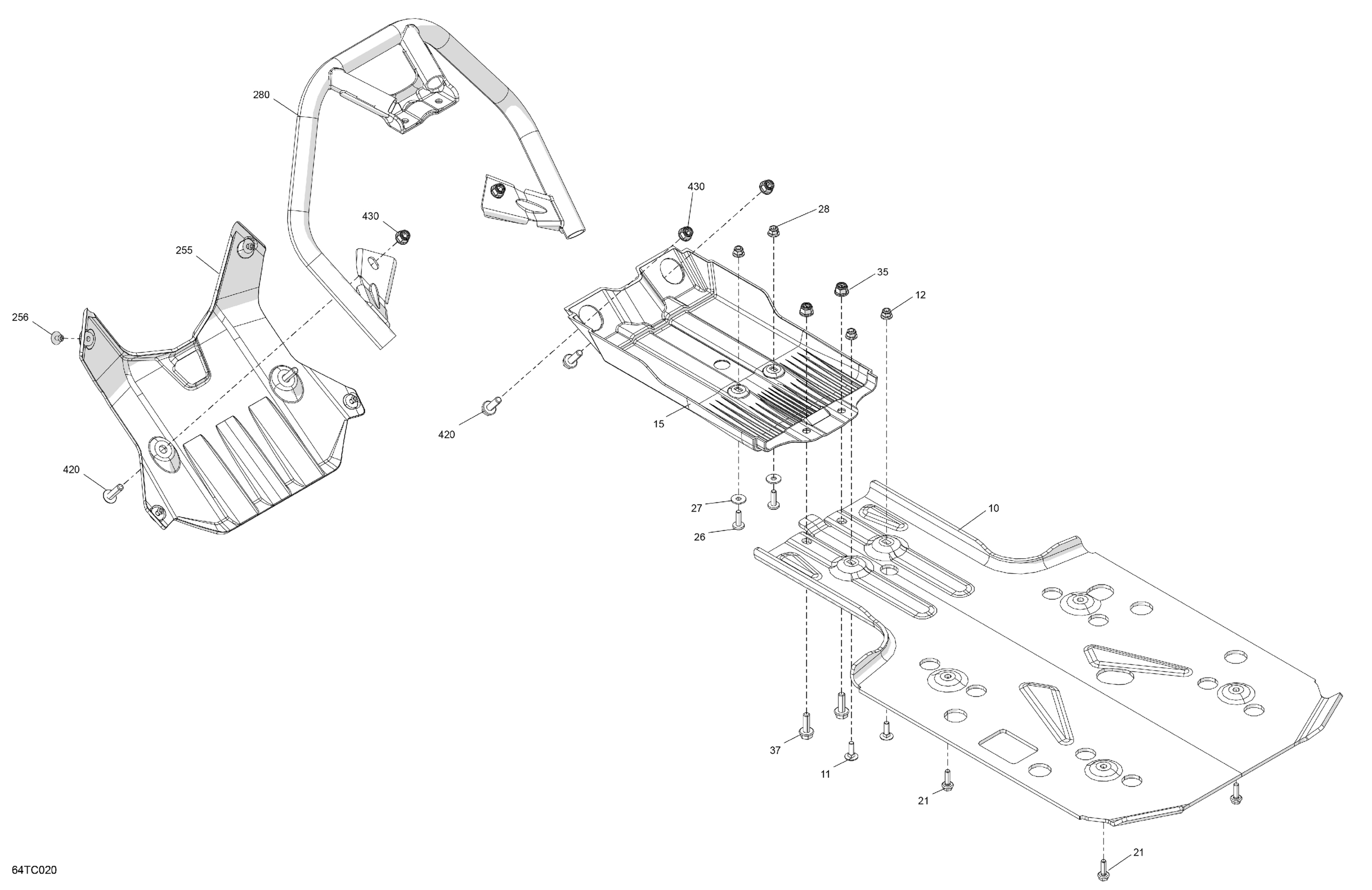 Схема узла: Body - Skid Plate and Bumper