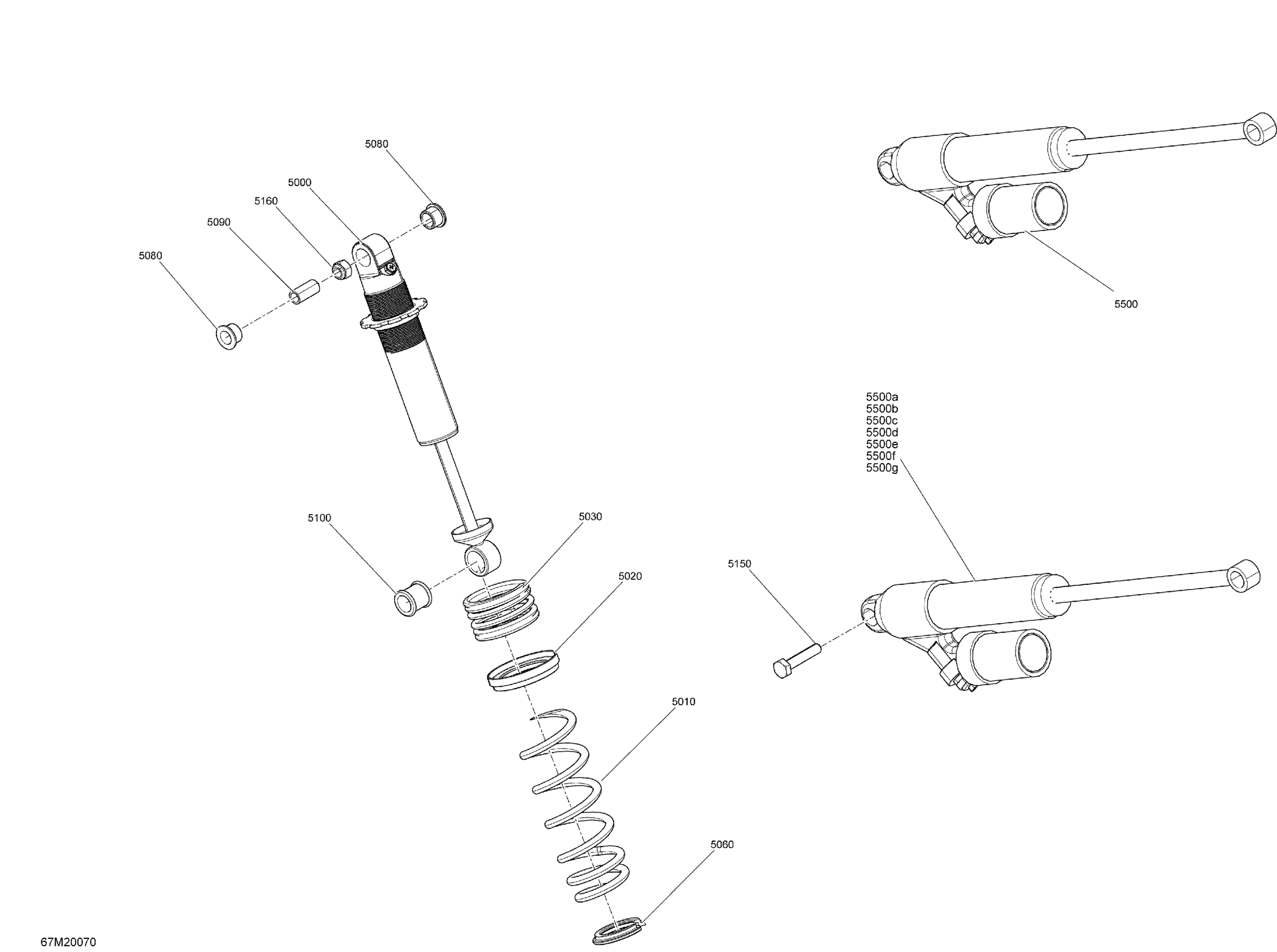 Схема узла: Suspension, Rear - Shocks - XTREME