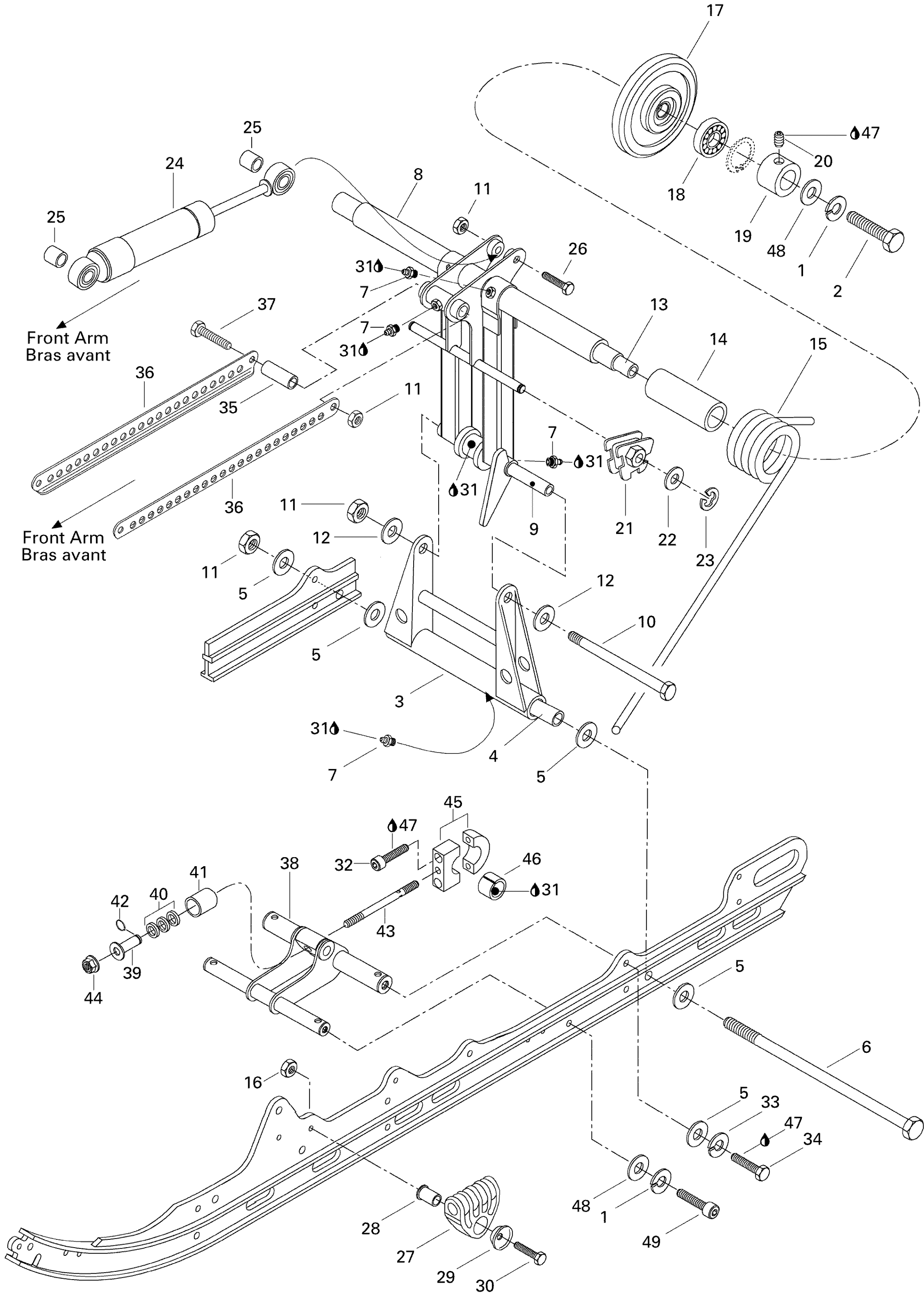 Схема узла: Rear Arm 583