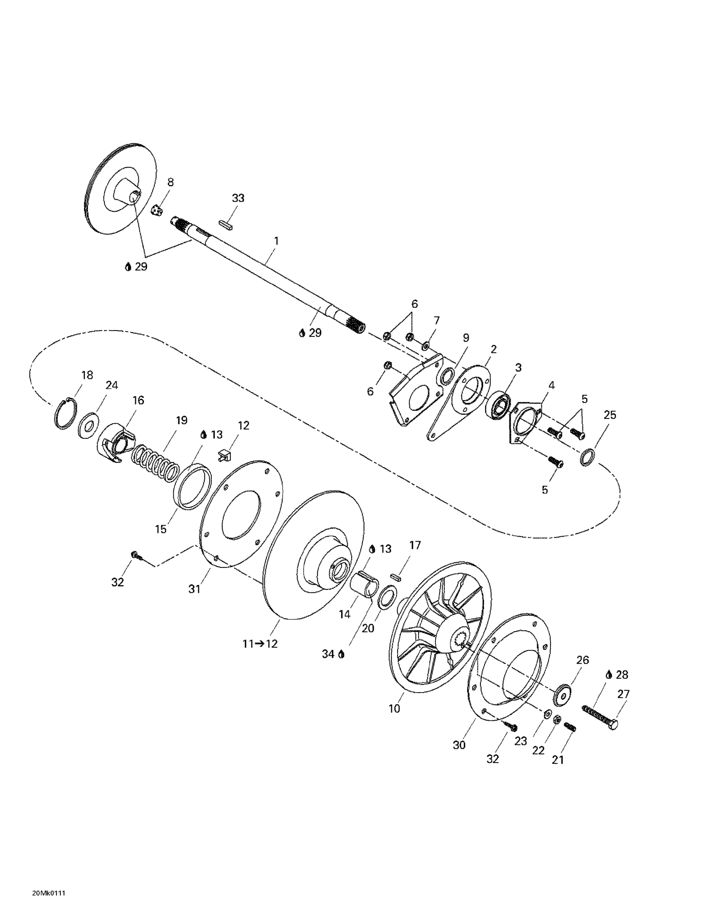 Схема узла: Driven Pulley