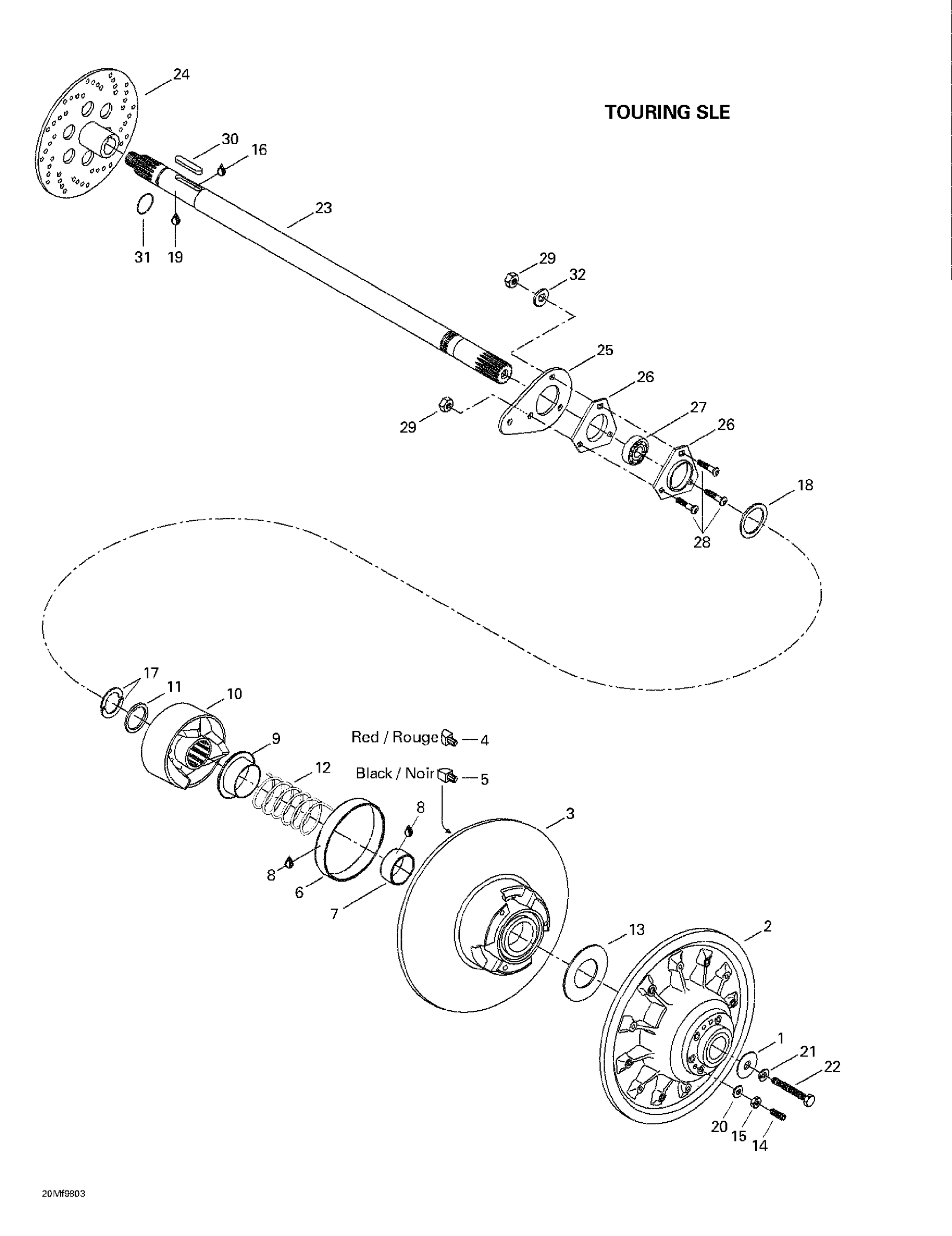 Driven Pulley (Touring SLE)