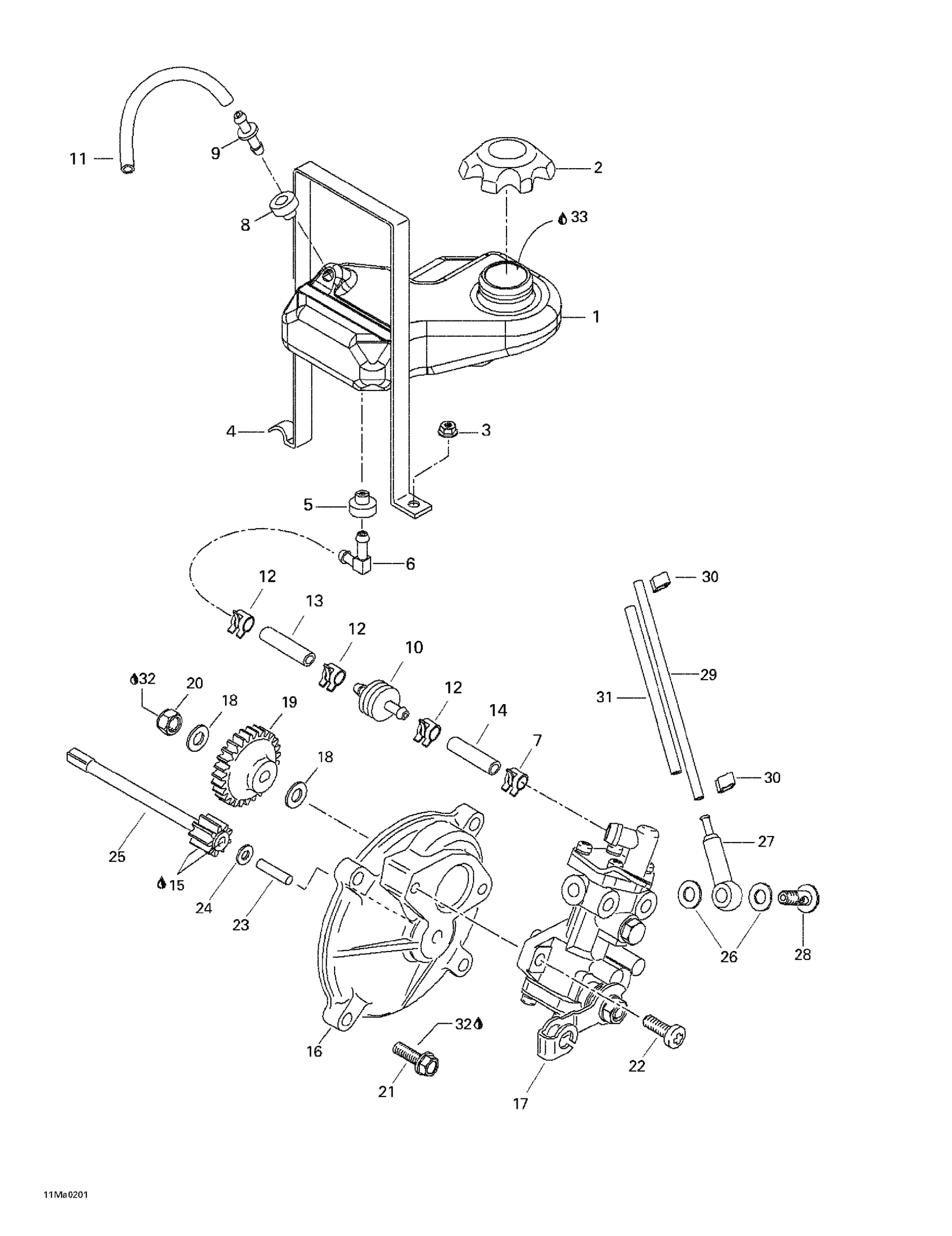 Схема узла: Oil Injection System